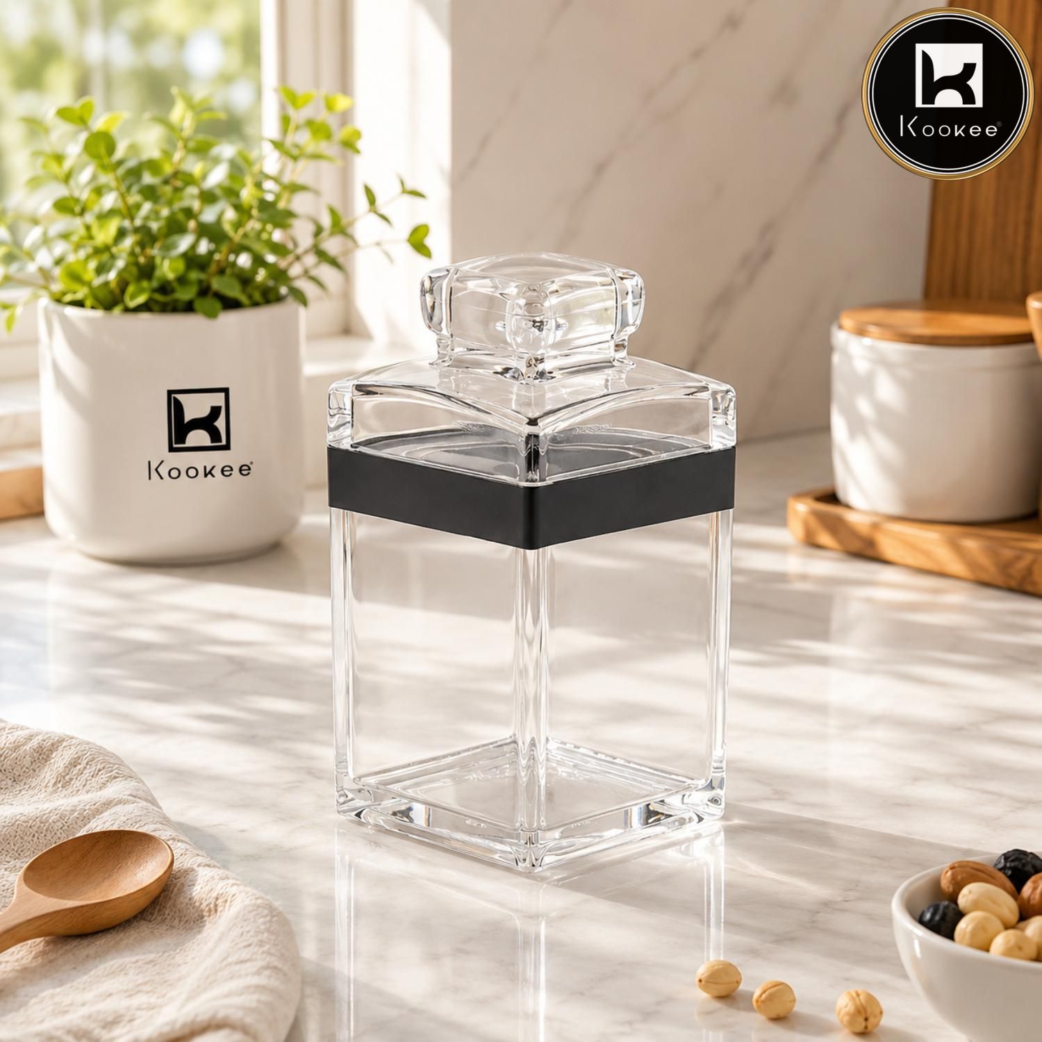 Kookee Canister Jars (Acrylic), Black, ART11218