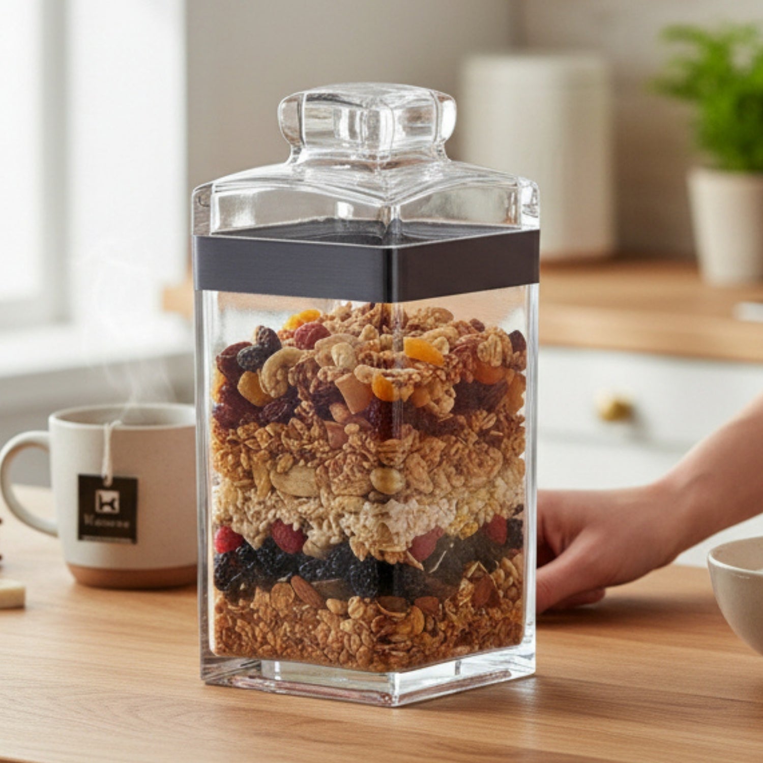 Canister Jars (Acrylic), Black, ART11219
