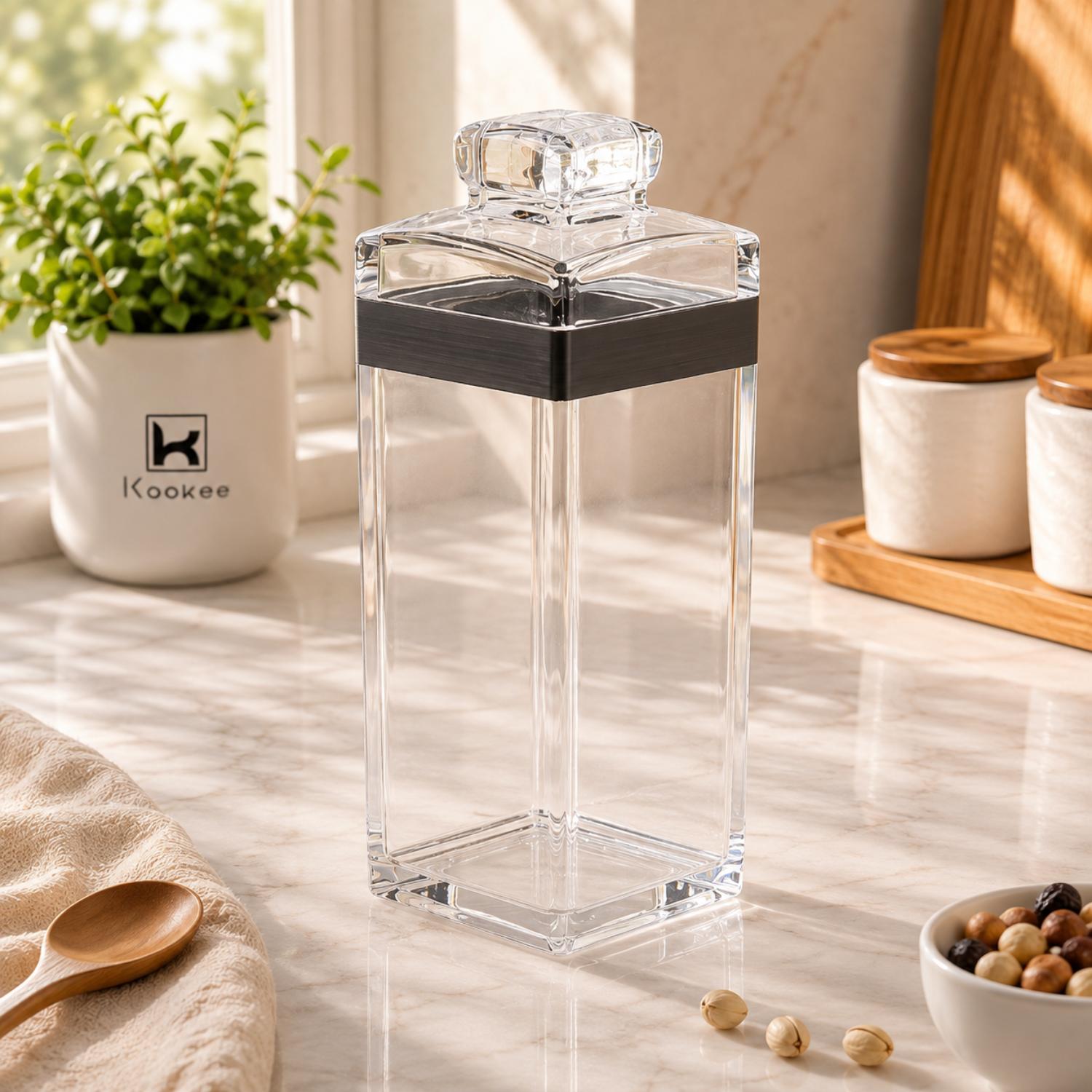 Kookee Canister Jars (Acrylic), Black, ART11220