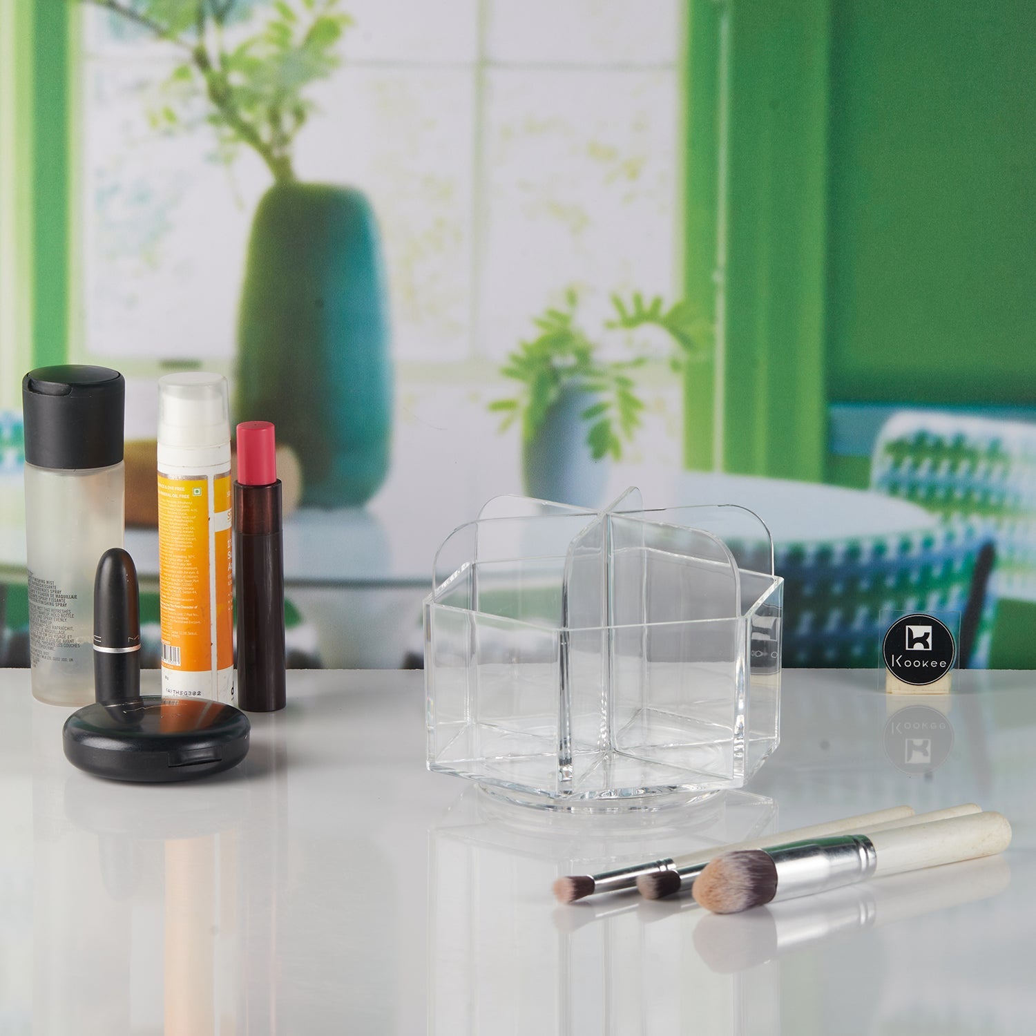 Makeup Organiser Round 360 Rotating, Spinning Skincare Cosmetic Organizer Acrylic Large (11227)