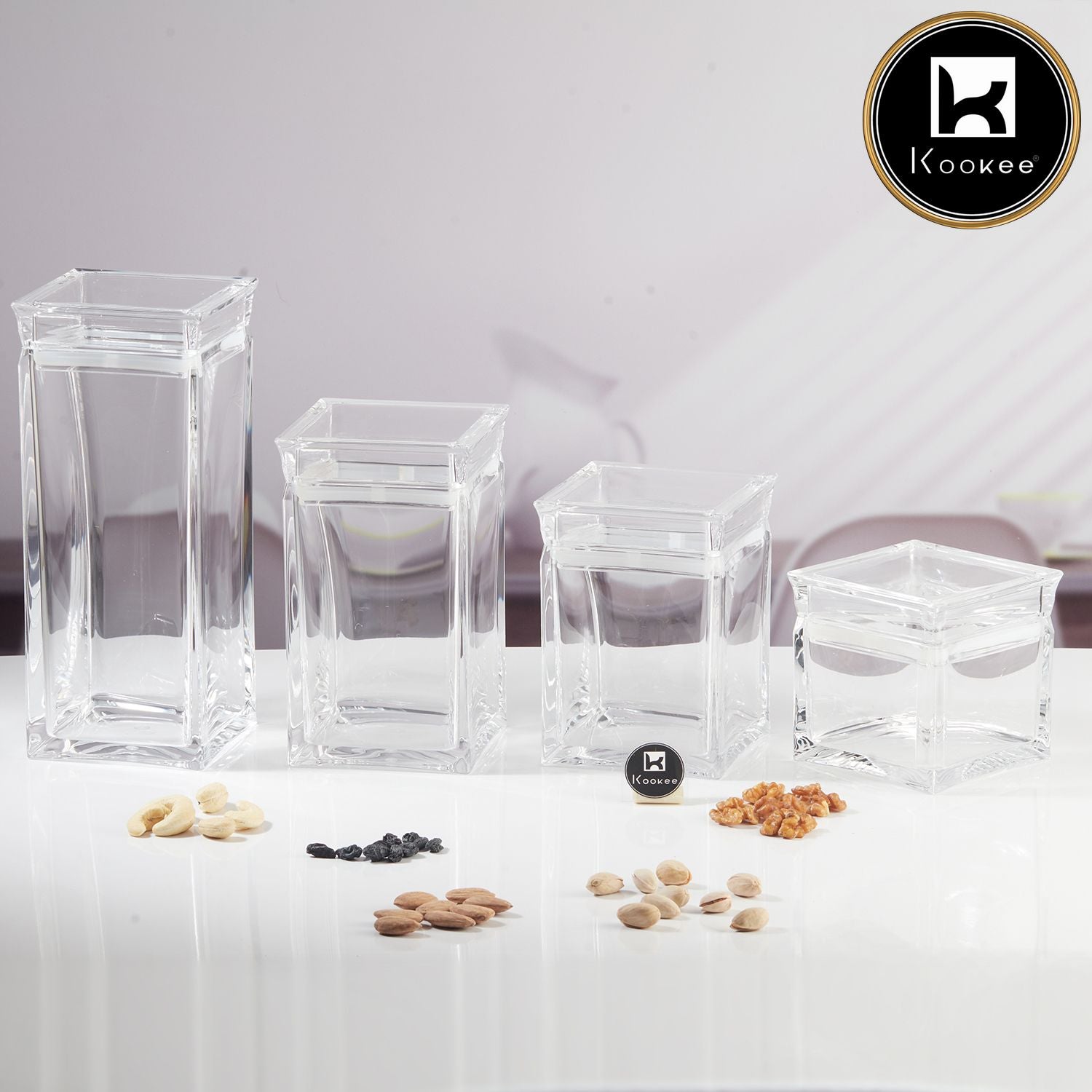 Kookee Canister Jars (Acrylic), Transparent, ART11229