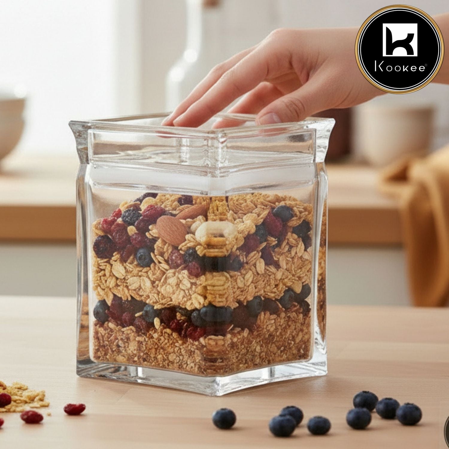 Kookee Canister Jars (Acrylic), Transparent, ART11229