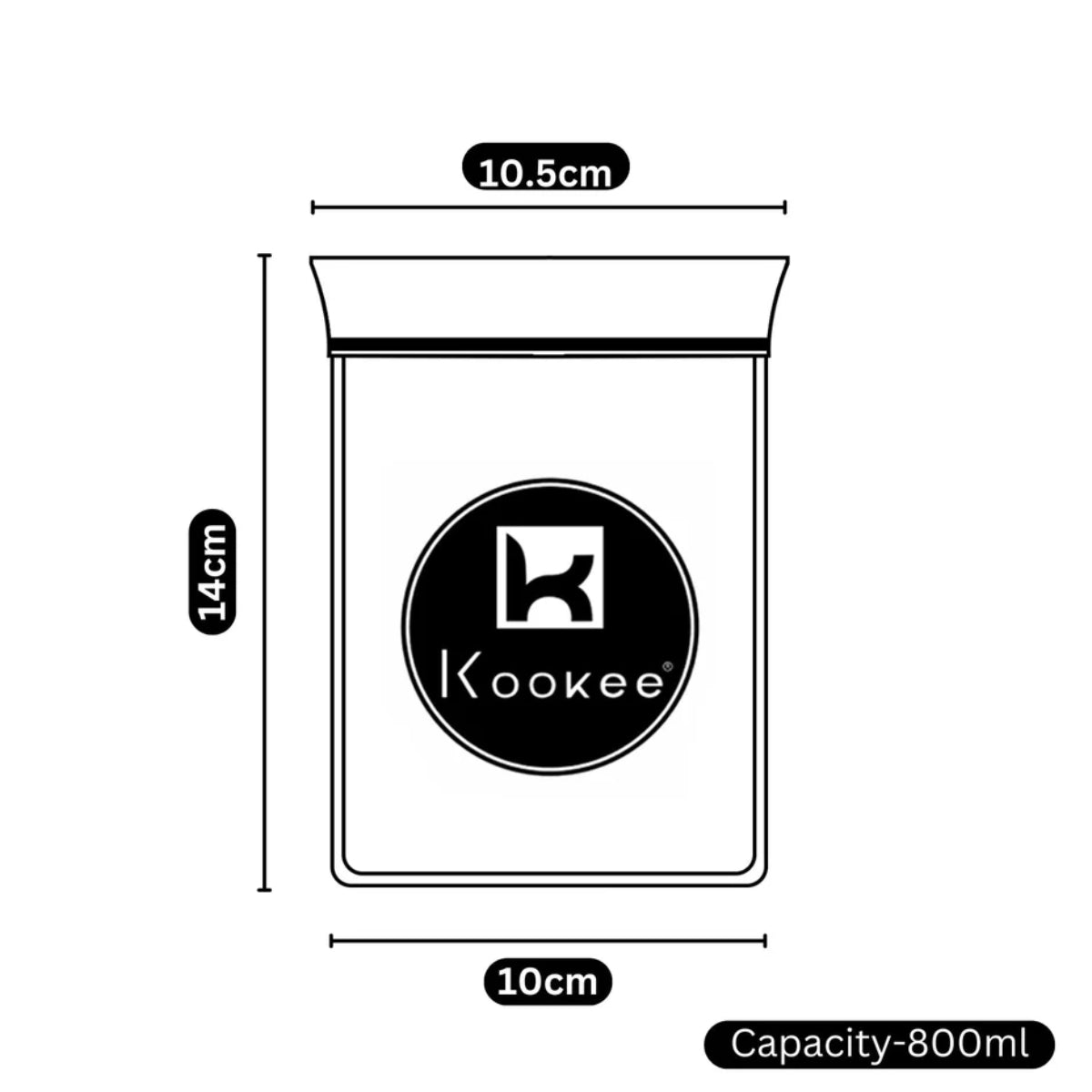 Kookee Canister Jars (Acrylic), Transparent, ART11229