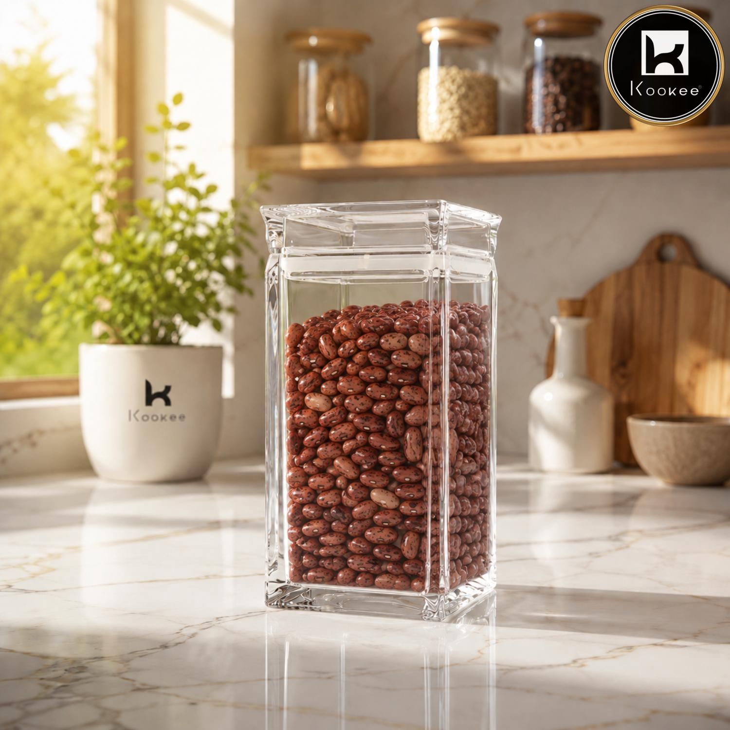 Kookee Canister Jars (Acrylic), Transparent, ART11230