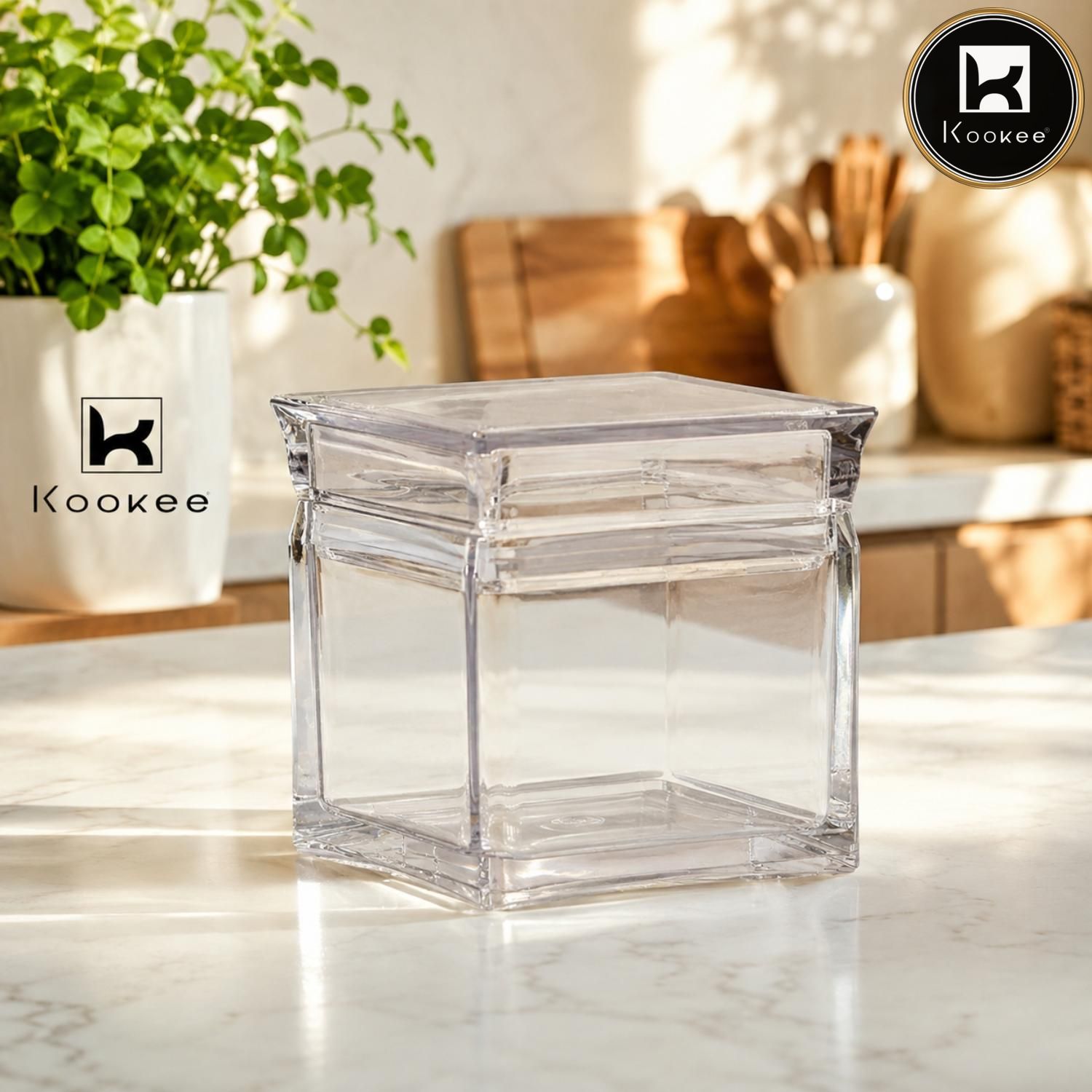 Kookee Canister Jars (Acrylic), Grey, ART11232
