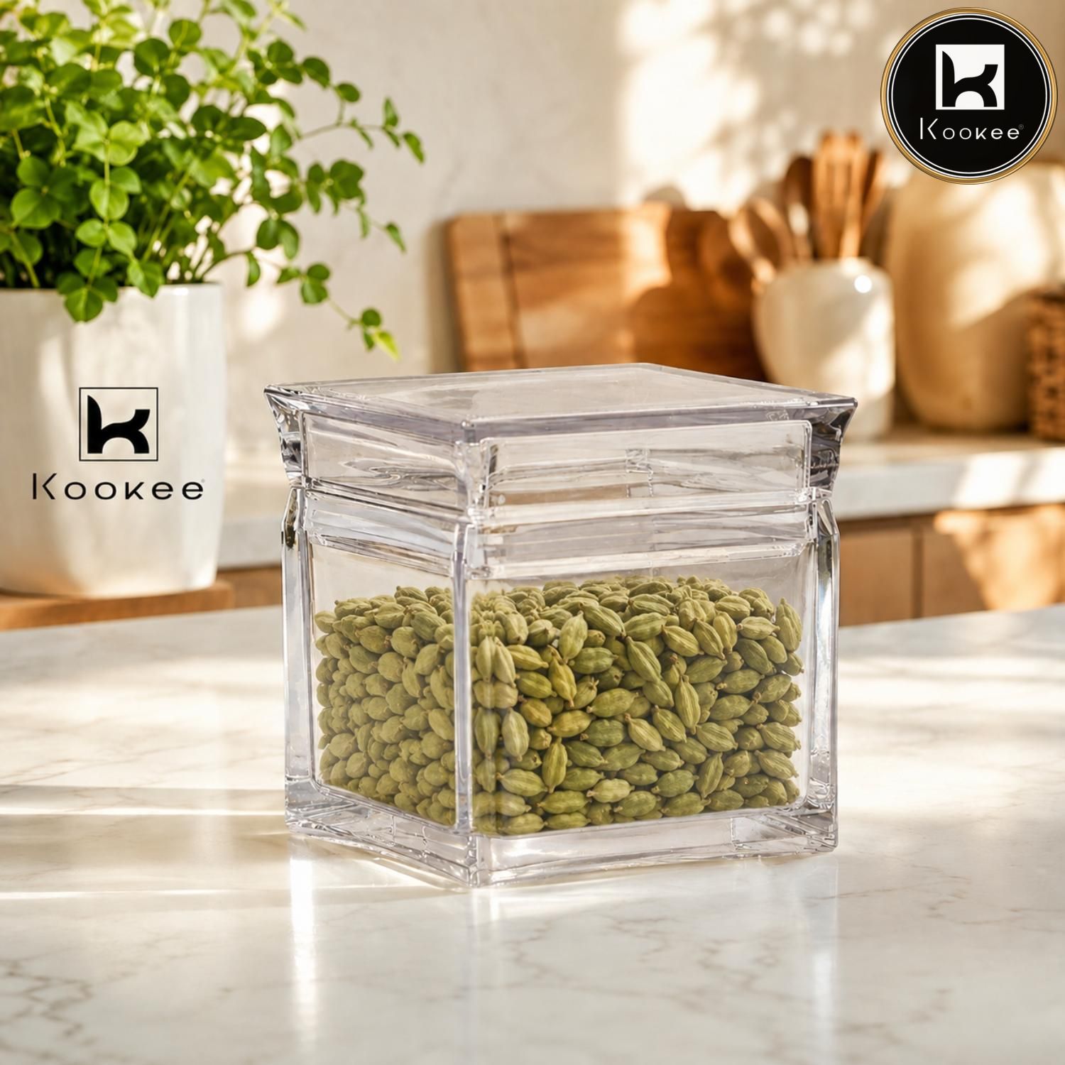 Kookee Canister Jars (Acrylic), Grey, ART11232