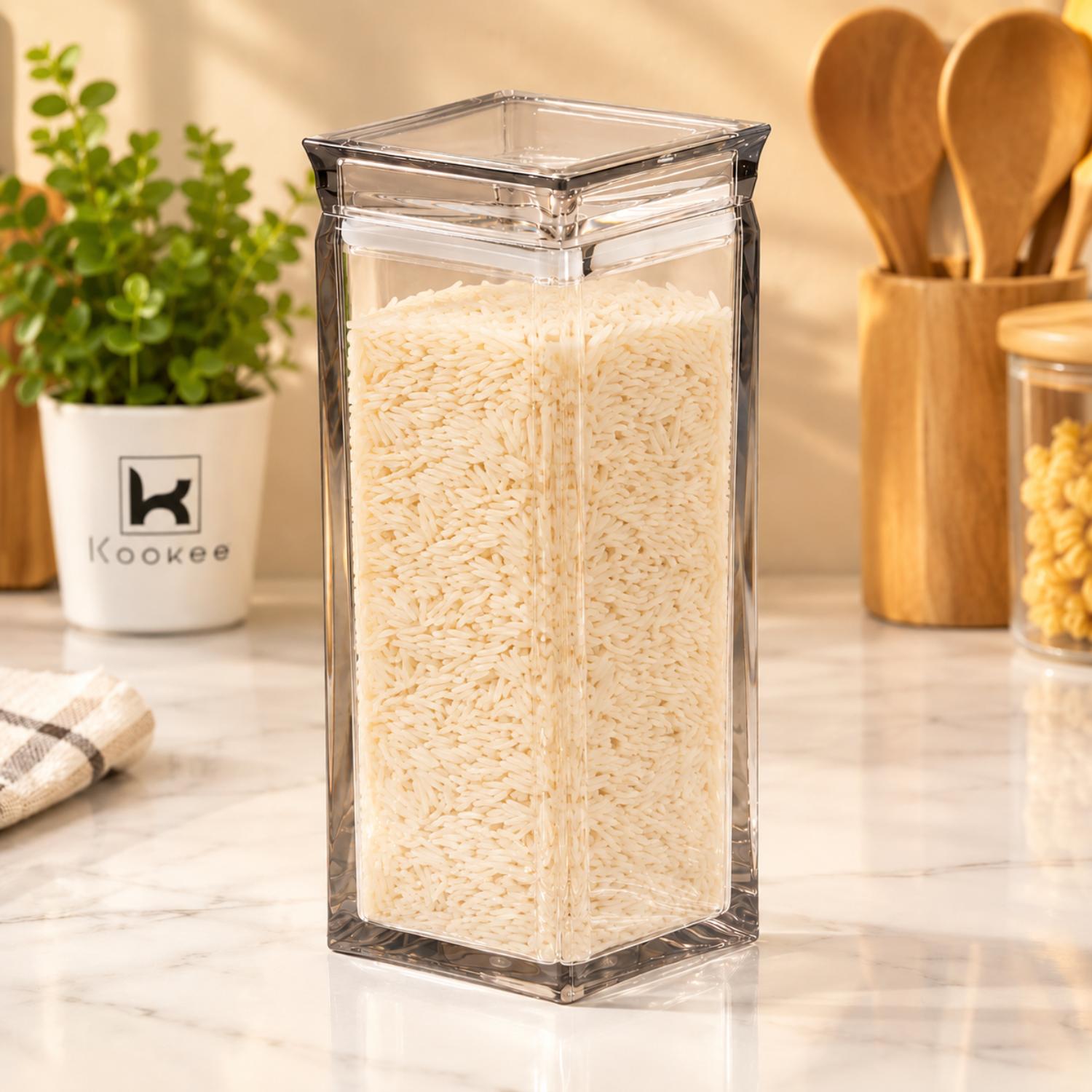 Kookee Canister Jars (Acrylic), Grey, ART11235