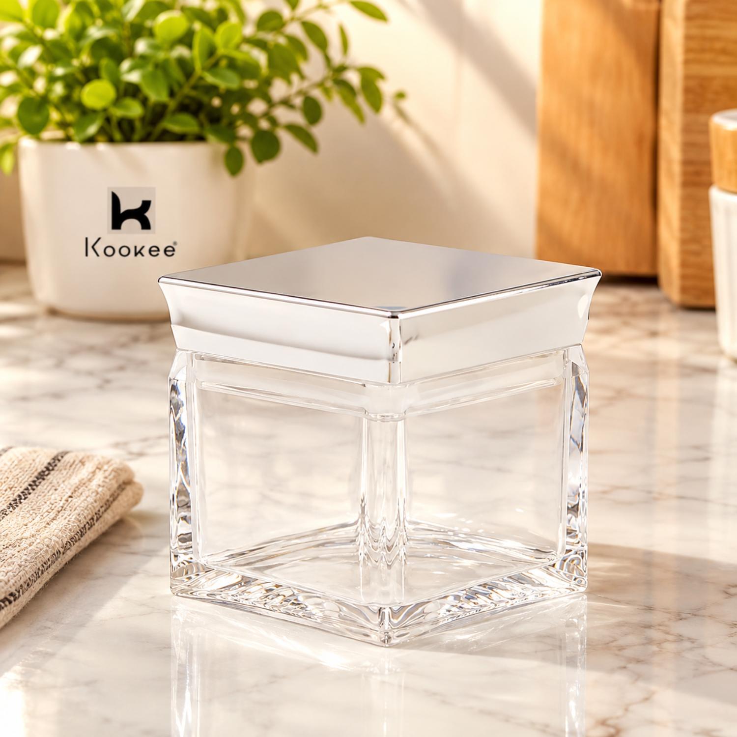 Kookee Canister Jars (Acrylic), Silver, ART11236