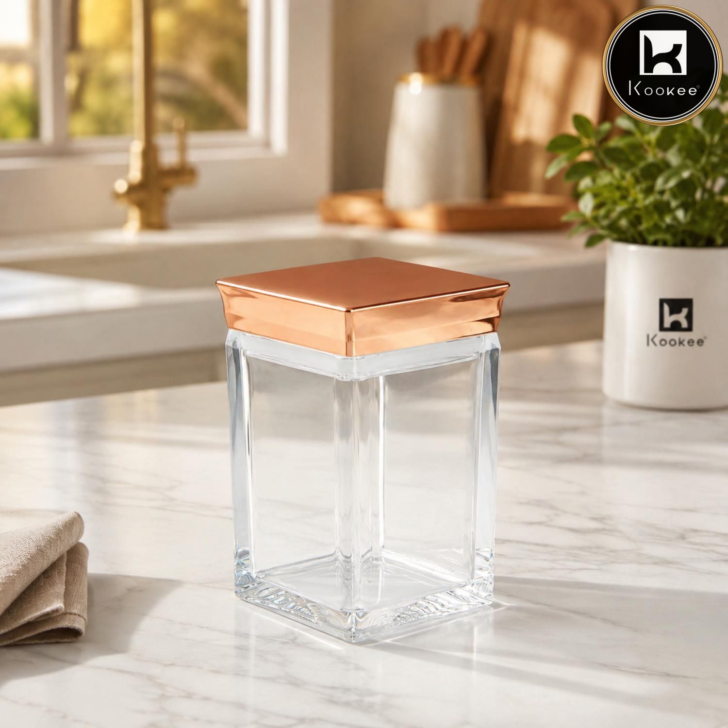 Kookee Canister Jars (Acrylic), Rose Gold, ART11240