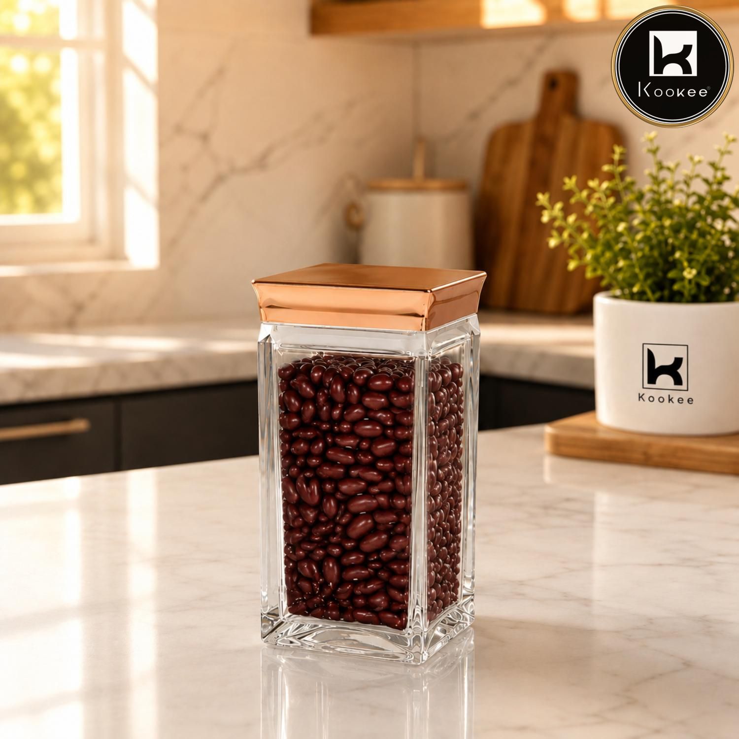 Kookee Canister Jars (Acrylic), Rose Gold, ART11241
