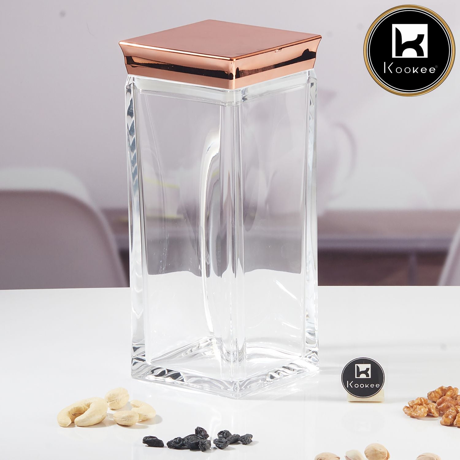 Kookee Canister Jars (Acrylic), Rose Gold, ART11243