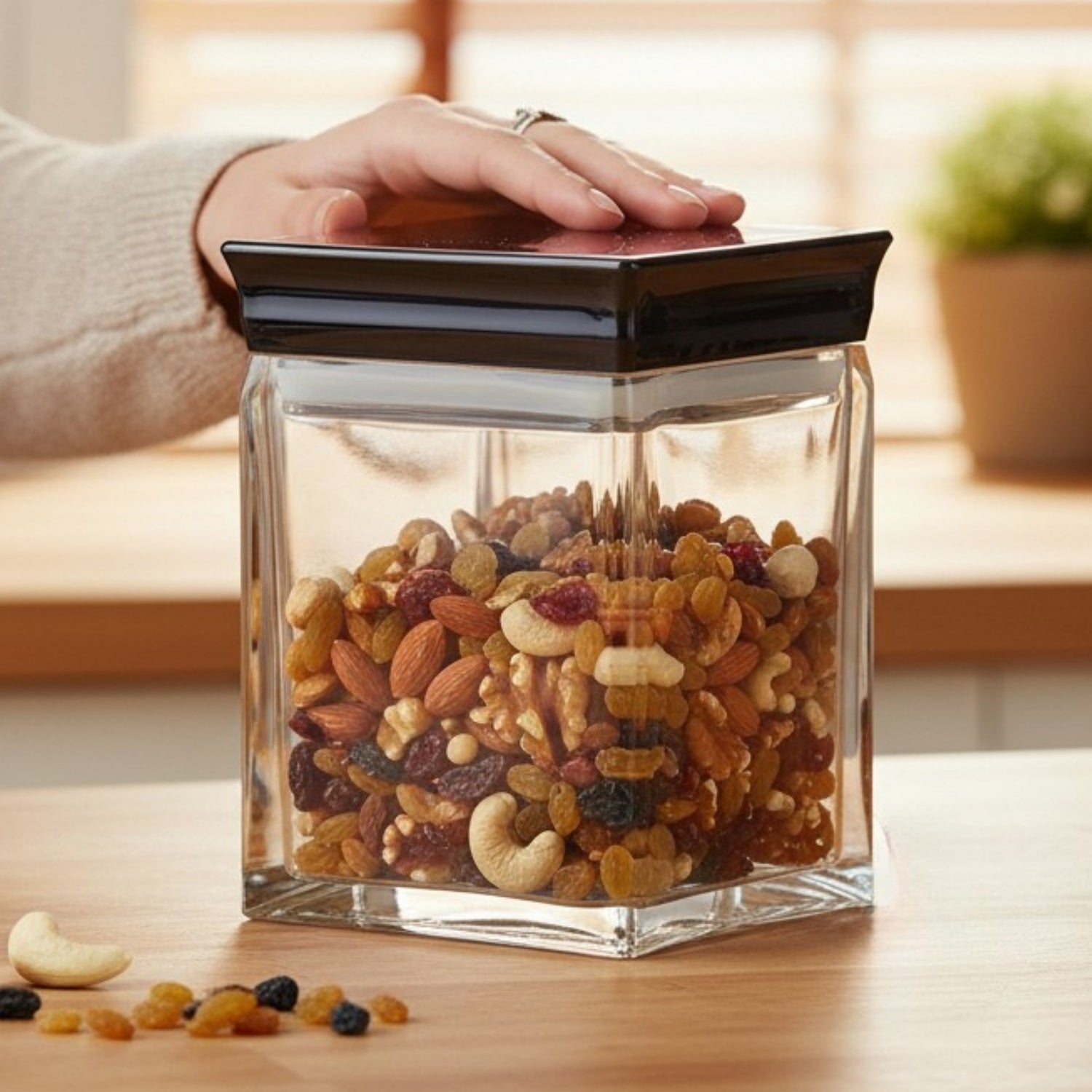 Canister Jars (Acrylic), Black, ART11245