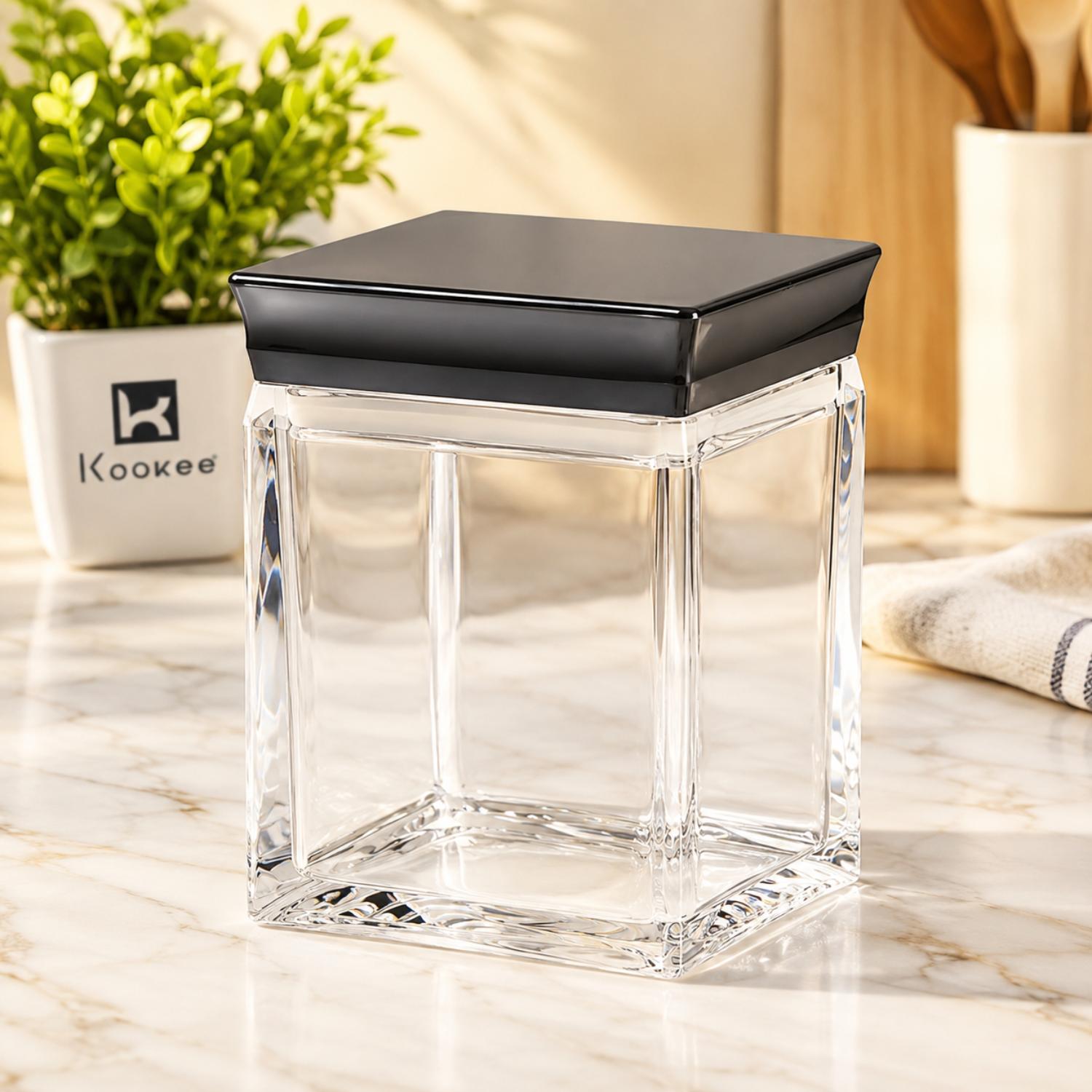 Kookee Canister Jars (Acrylic), Black, ART11245