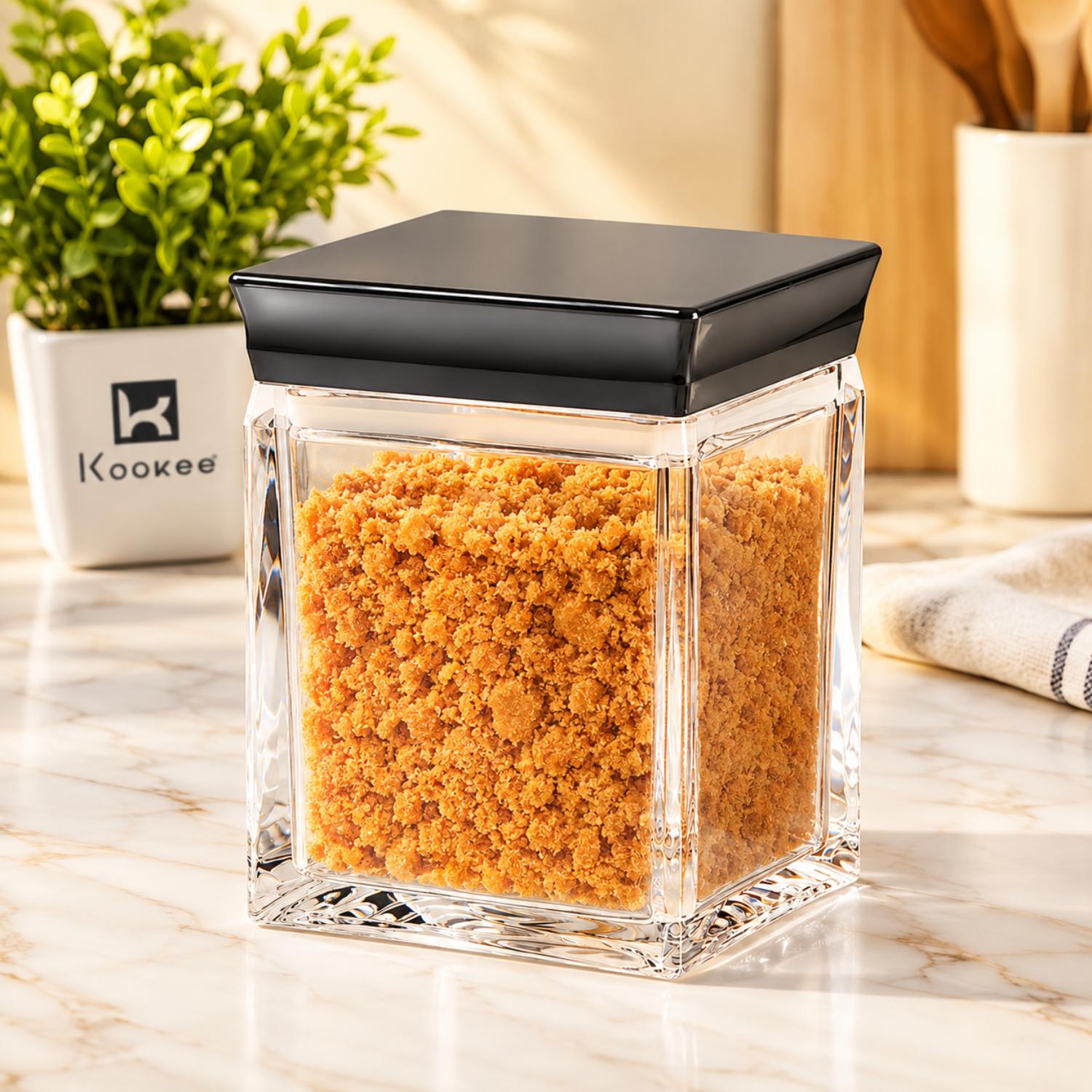 Kookee Canister Jars (Acrylic), Black, ART11245