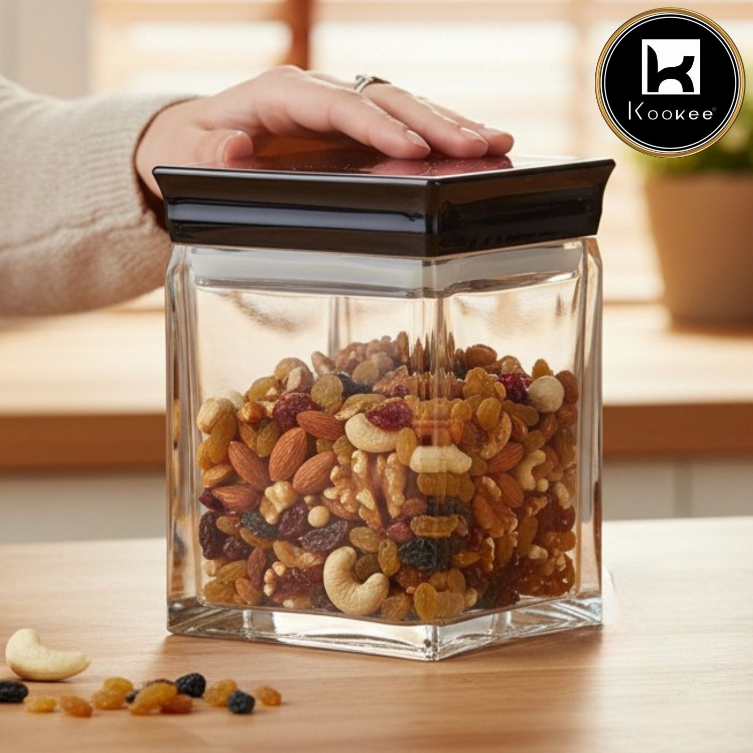 Kookee Canister Jars (Acrylic), Black, ART11245