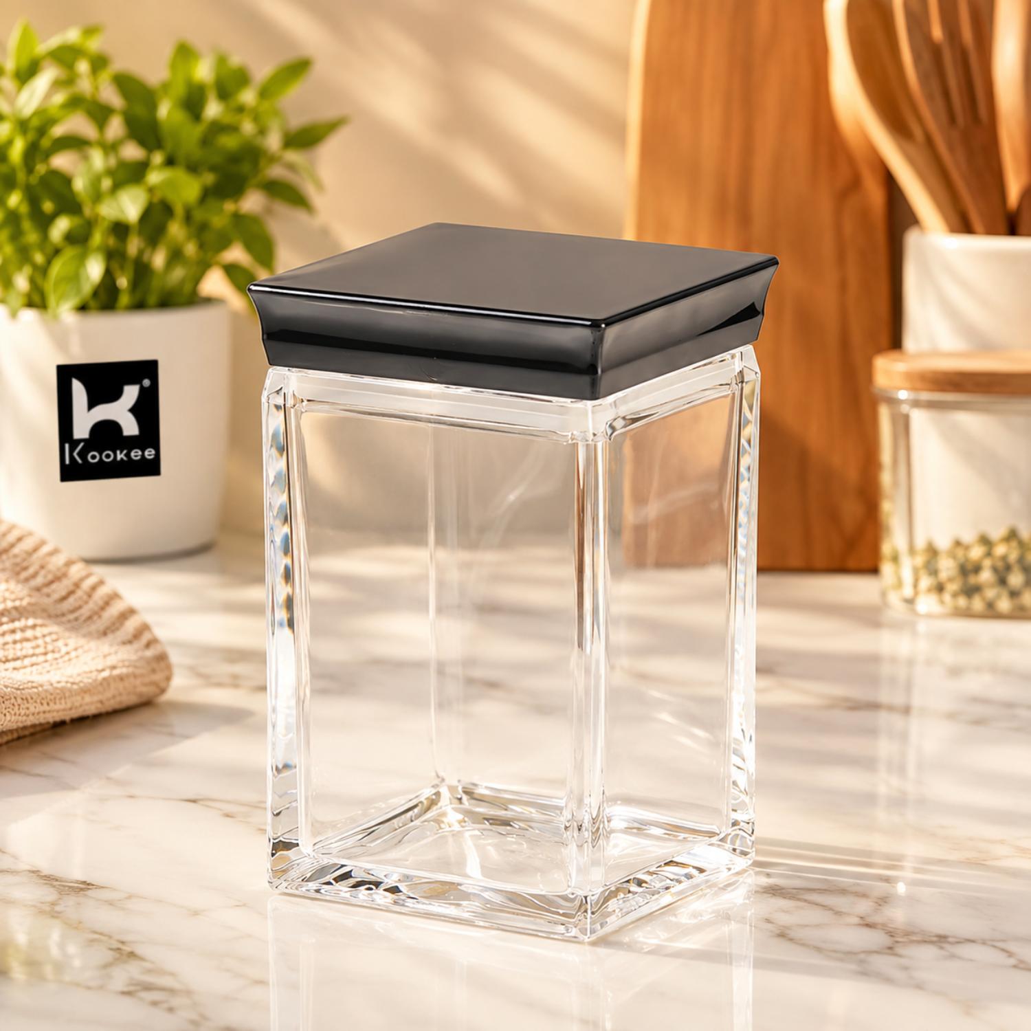Kookee Canister Jars (Acrylic), Black, ART11246