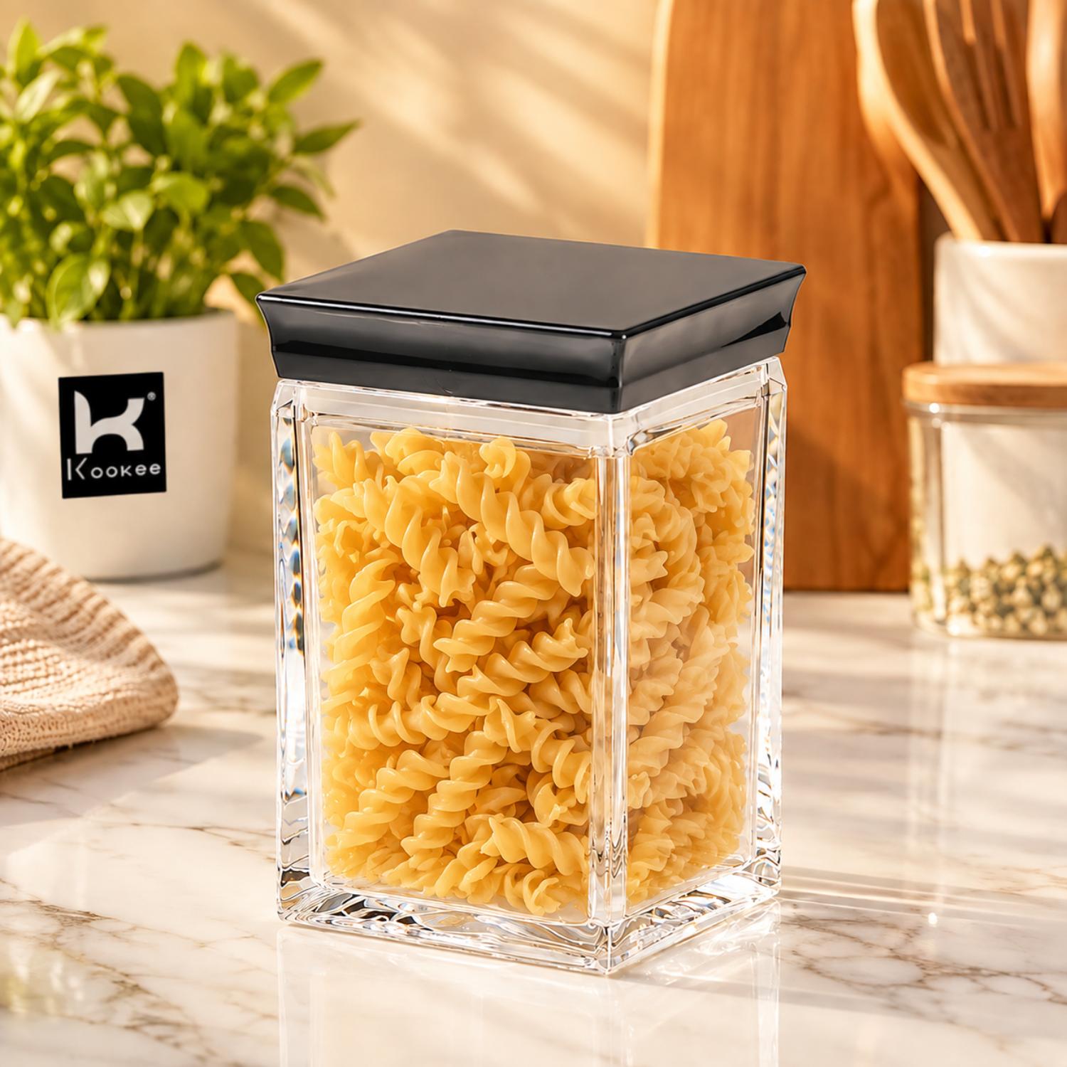 Kookee Canister Jars (Acrylic), Black, ART11246