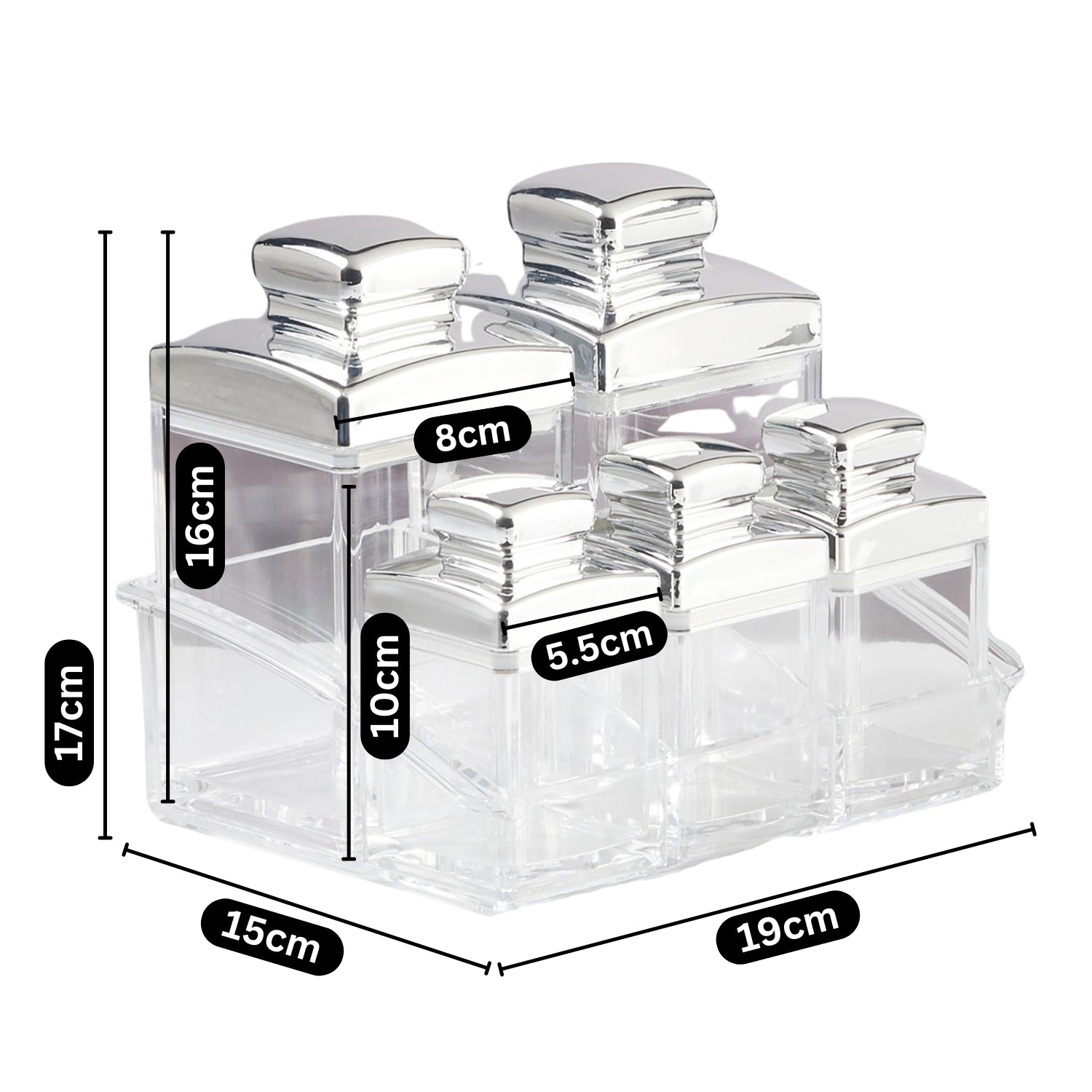 Acrylic Airtight Canister Jar & Container for Kitchen (V-AAC-005-2)