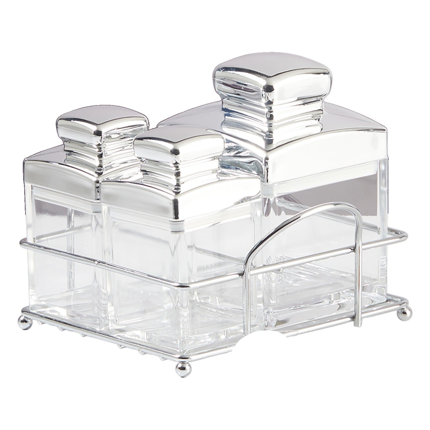 Kookee Canister Jars (Acrylic), Silver, ART11249