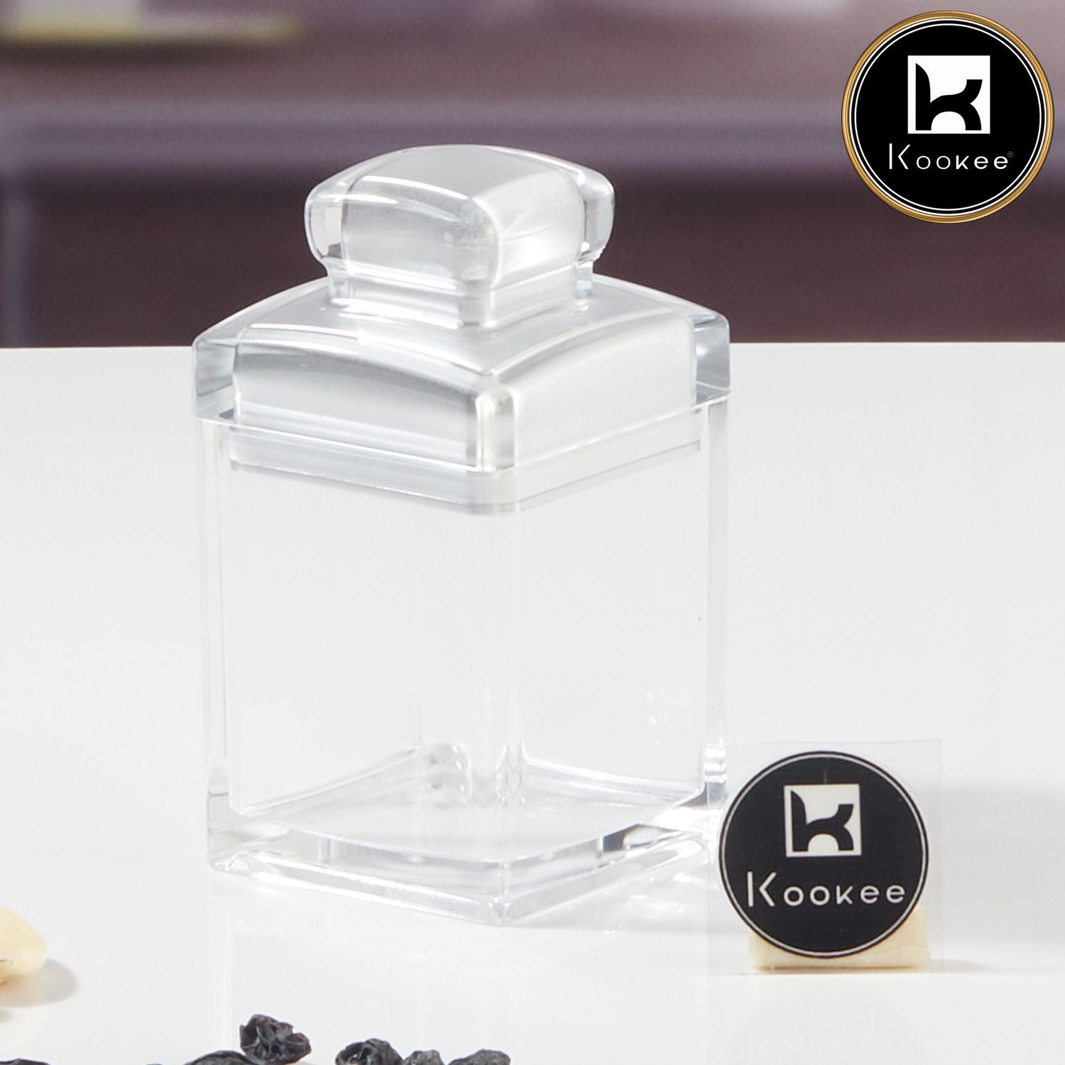 Kookee Canister Jars (Acrylic), Silver, ART11252
