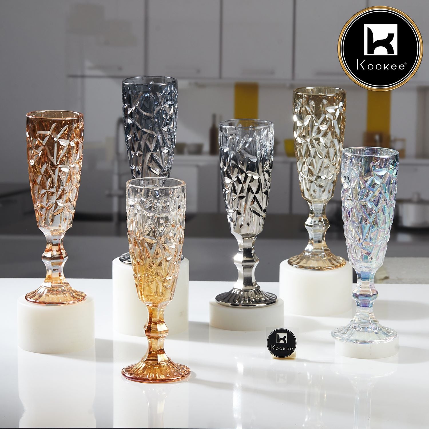 Kookee Wine Glasses, Transparent, ART11776