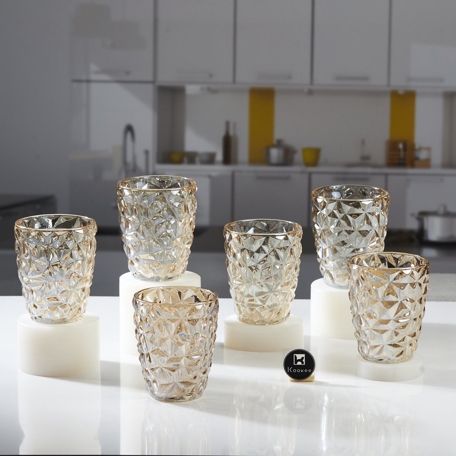 Water & Juice Glasses, Gold, ART11765