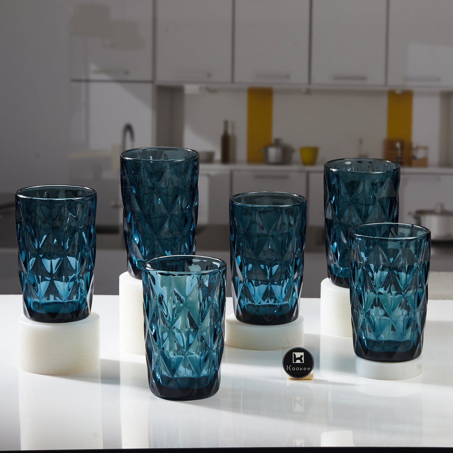 Water & Juice Glasses, Blue, ART11747