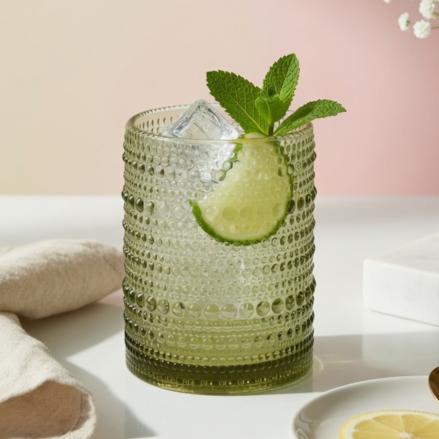 Whiskey Glasses, Green, ART11305