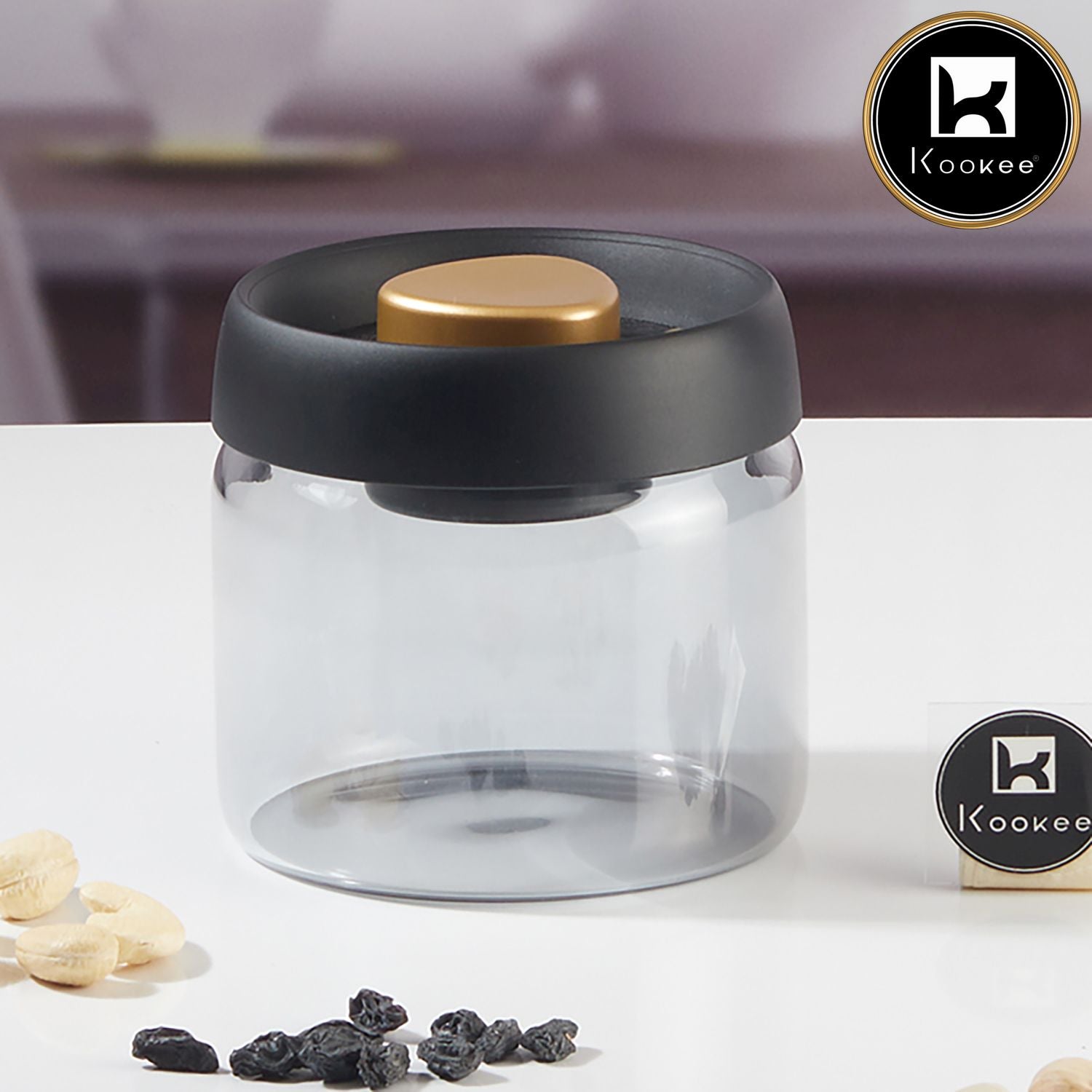Kookee Canister Jars (Glass), Transparent, ART11316