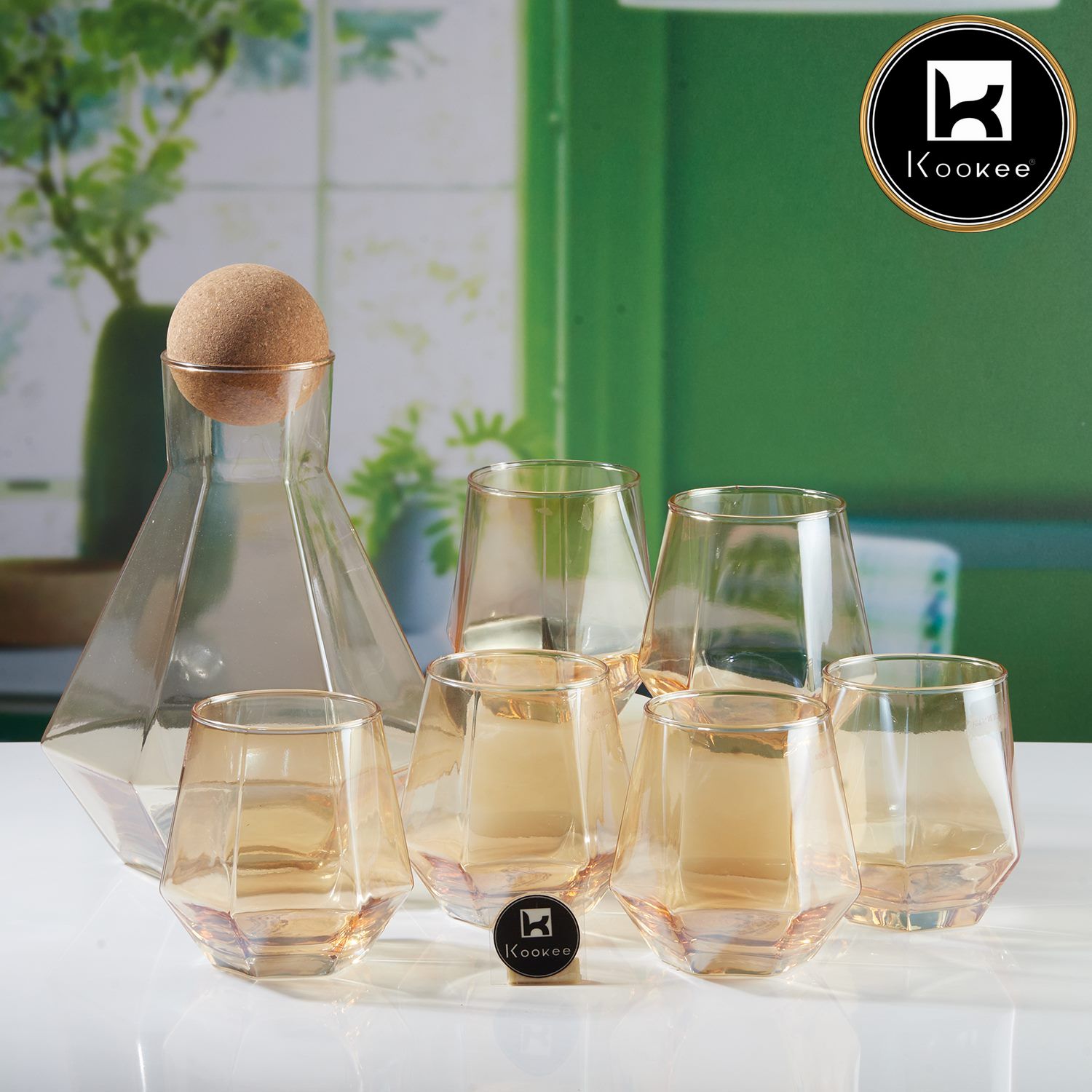 Kookee Mixed Drinkware Sets, Gold, ART11320