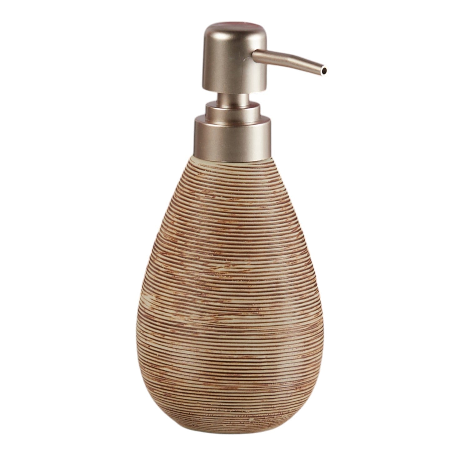 Ceramic Soap Dispenser for handwash for Bathroom, Brown, (Set of 1) (11327)
