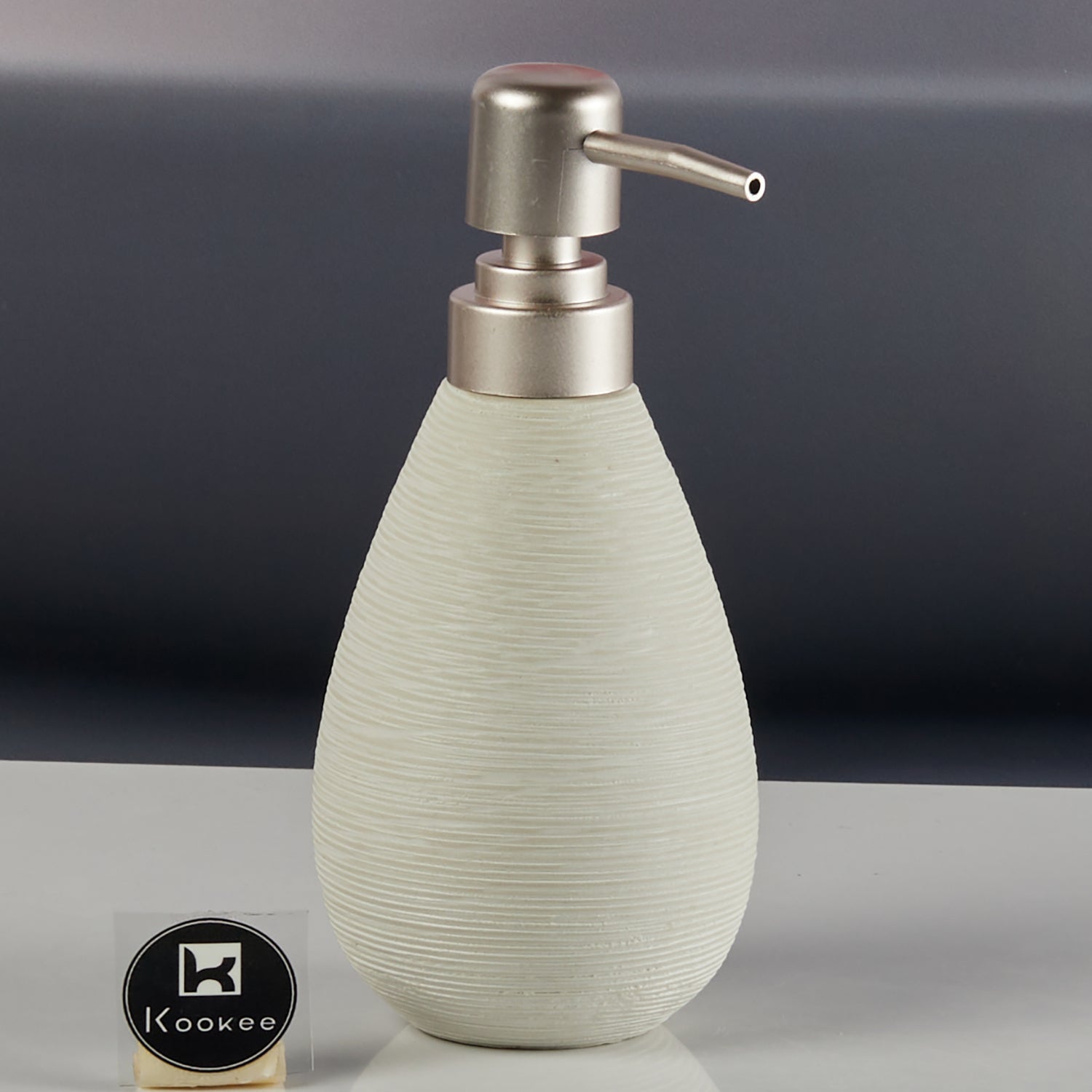 Ceramic Soap Dispenser for handwash for Bathroom, White (Set of 1) (11328)