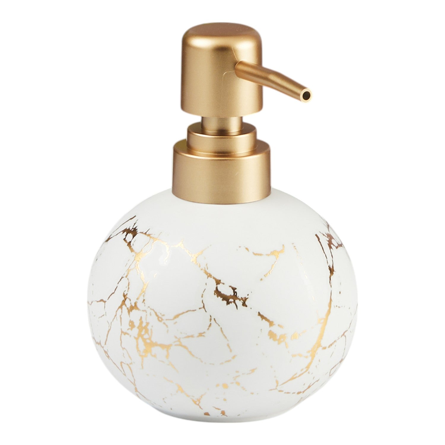 Ceramic Soap Dispenser for handwash for Bathroom, White, (Set of 1) (11334)