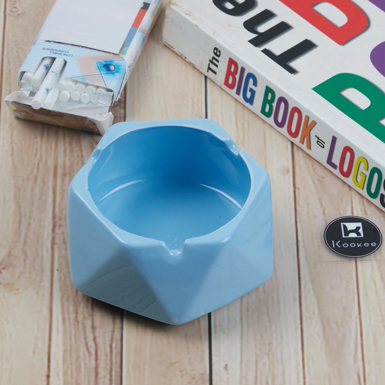 Groovy Ceramic Ashtray for Home & Office, Blue (11355)