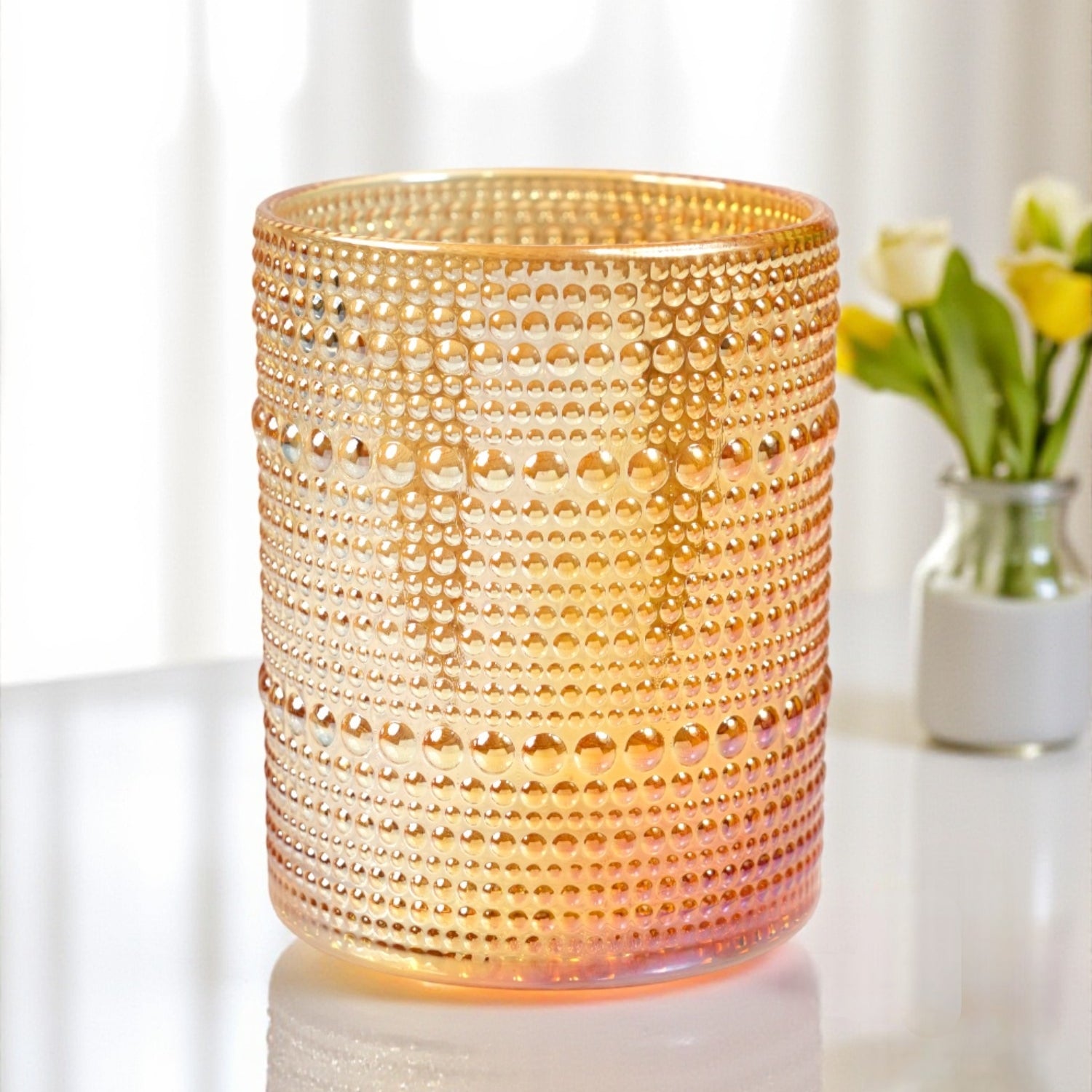 Jupiter Vintage Hobnail Old Fashioned Bubble Glasses (V-GLASS-005)