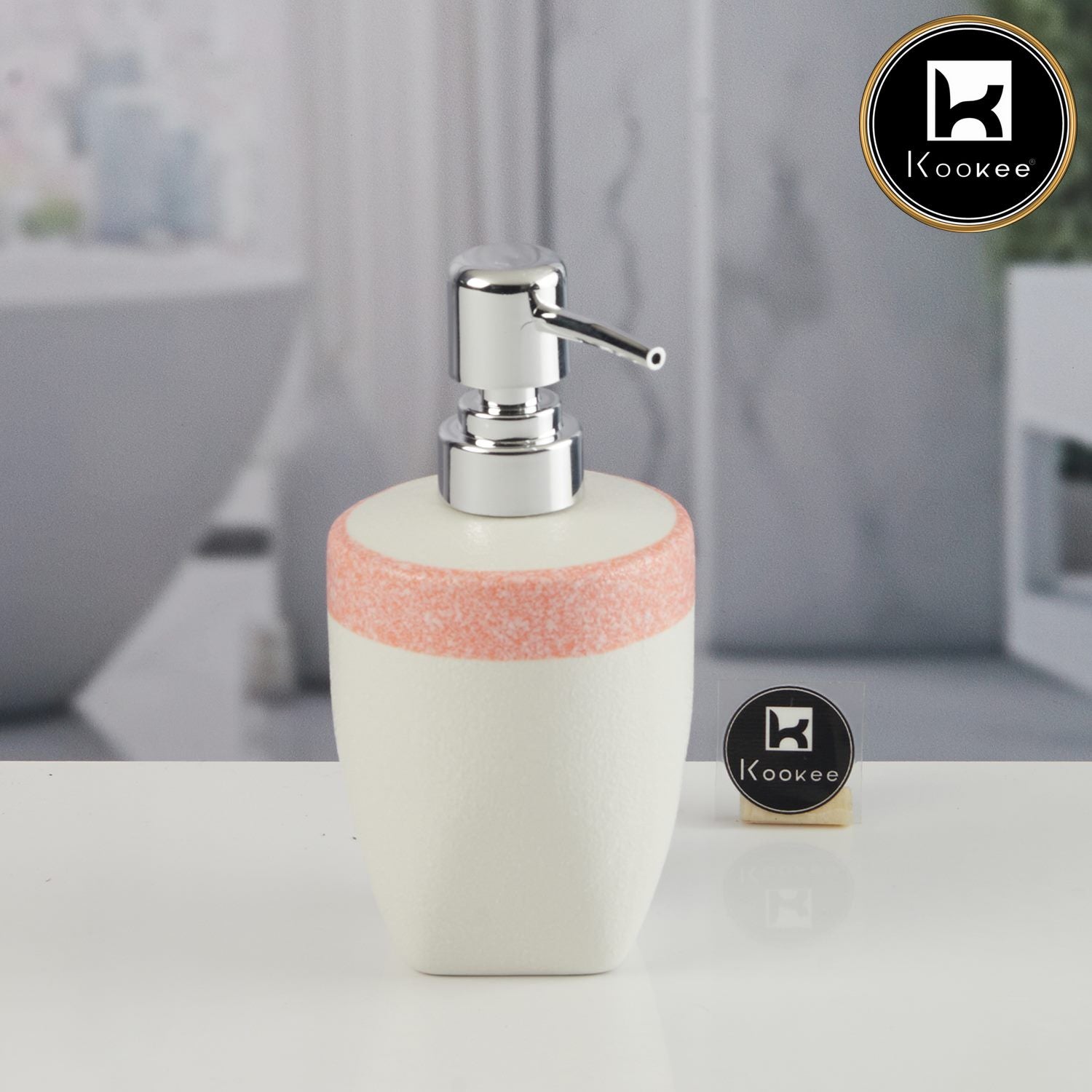 Kookee Ceramic Soap Dispensers, Pink, ART11361