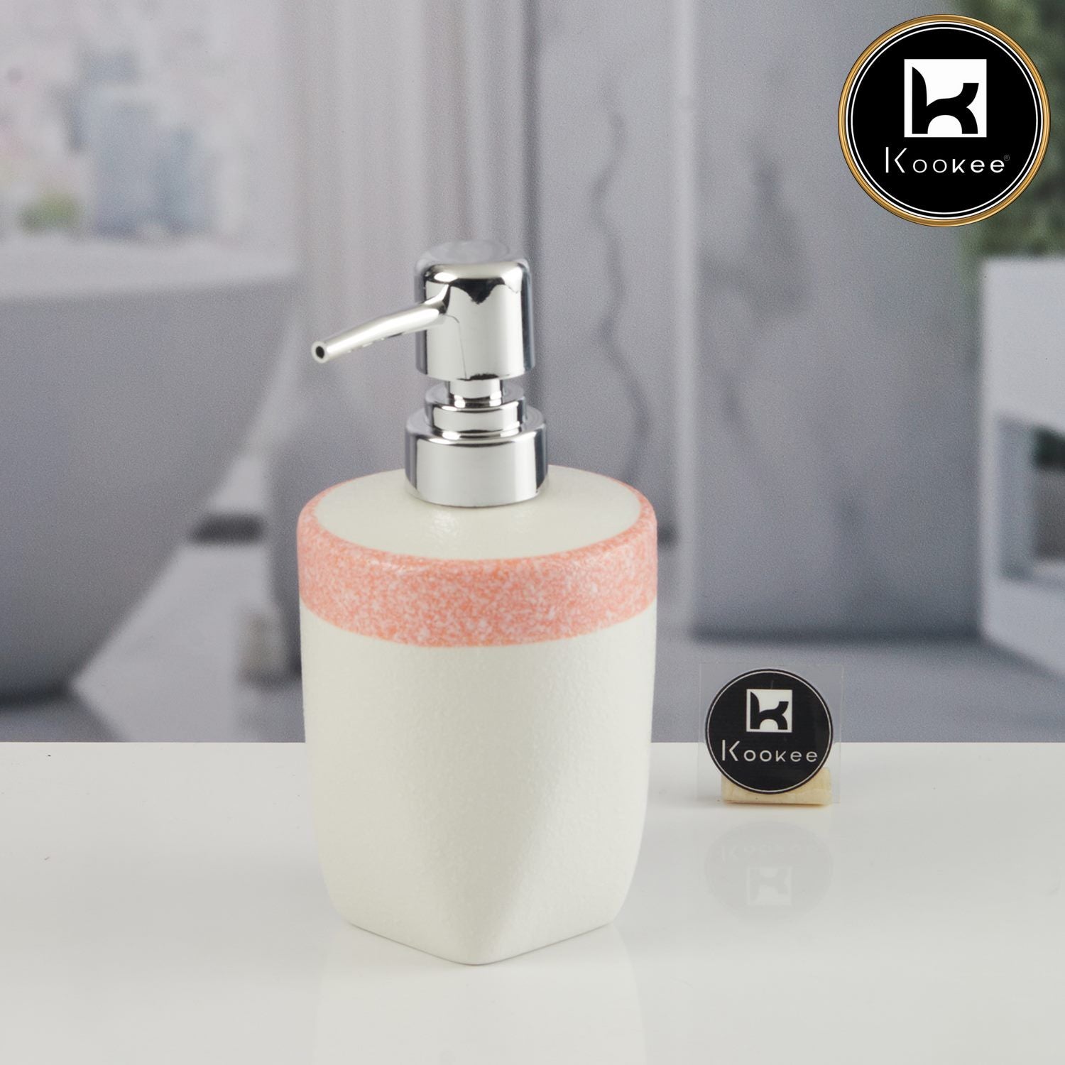 Kookee Ceramic Soap Dispensers, Pink, ART11361