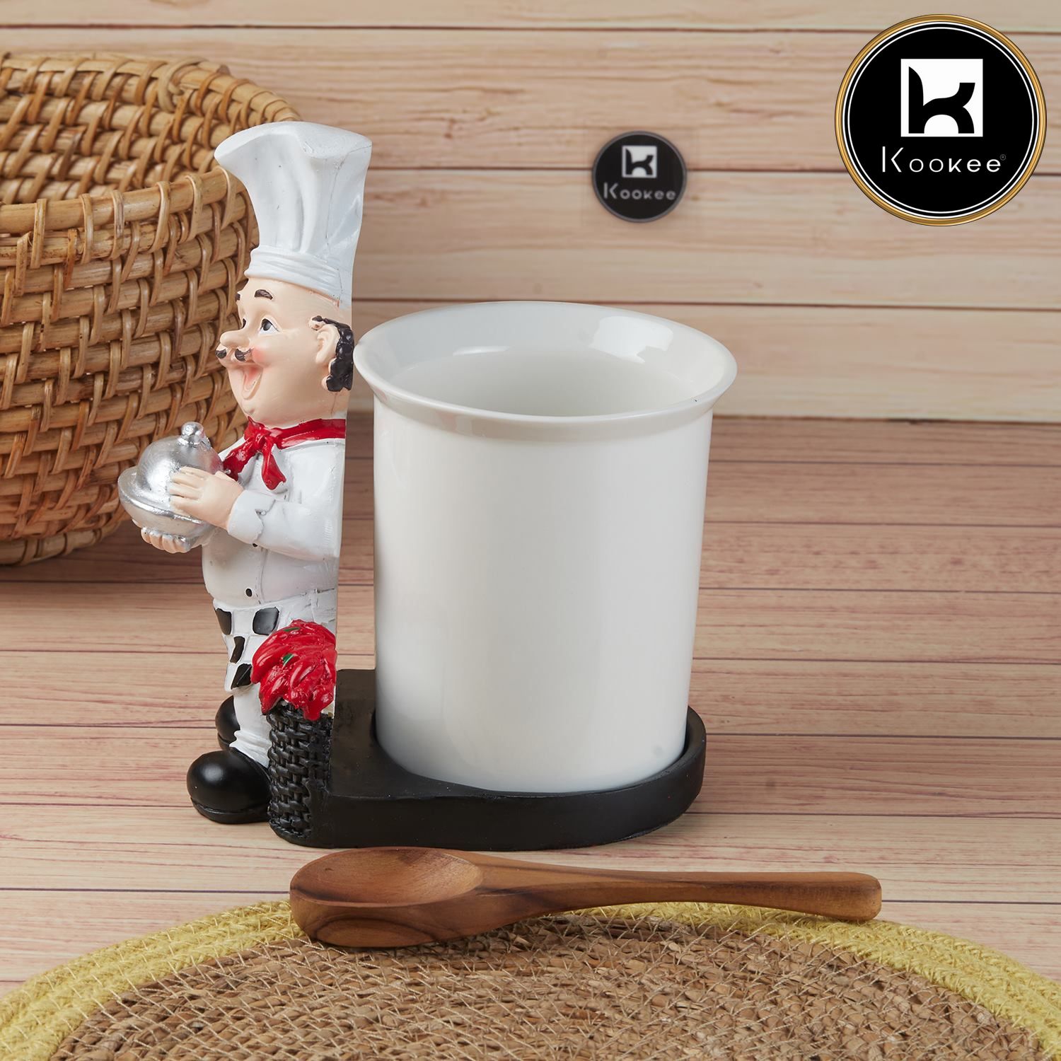 Kookee Spoon Stand, White, ART11366
