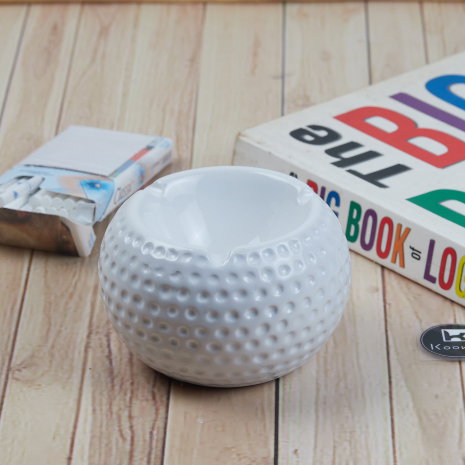 Groovy Ceramic Ashtray for Home & Office, Green (11348)