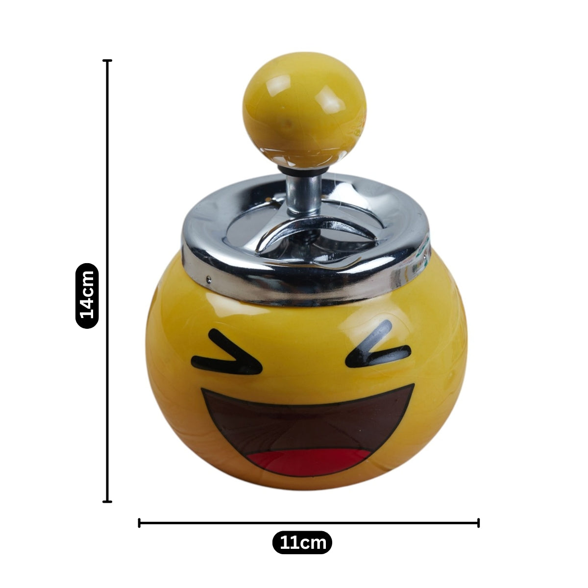 Kookee Push Down Ashtrays, Yellow, ART11382