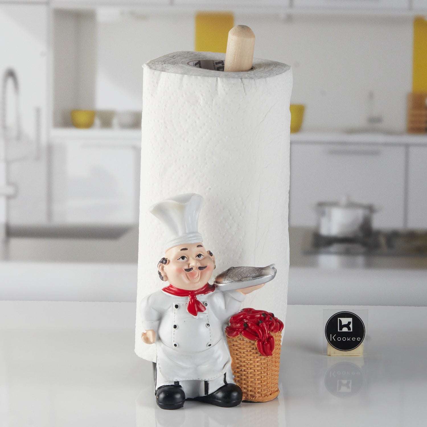 Kookee Polyresin Chef Series Tissue Roll Holder & Dispenser (11388)
