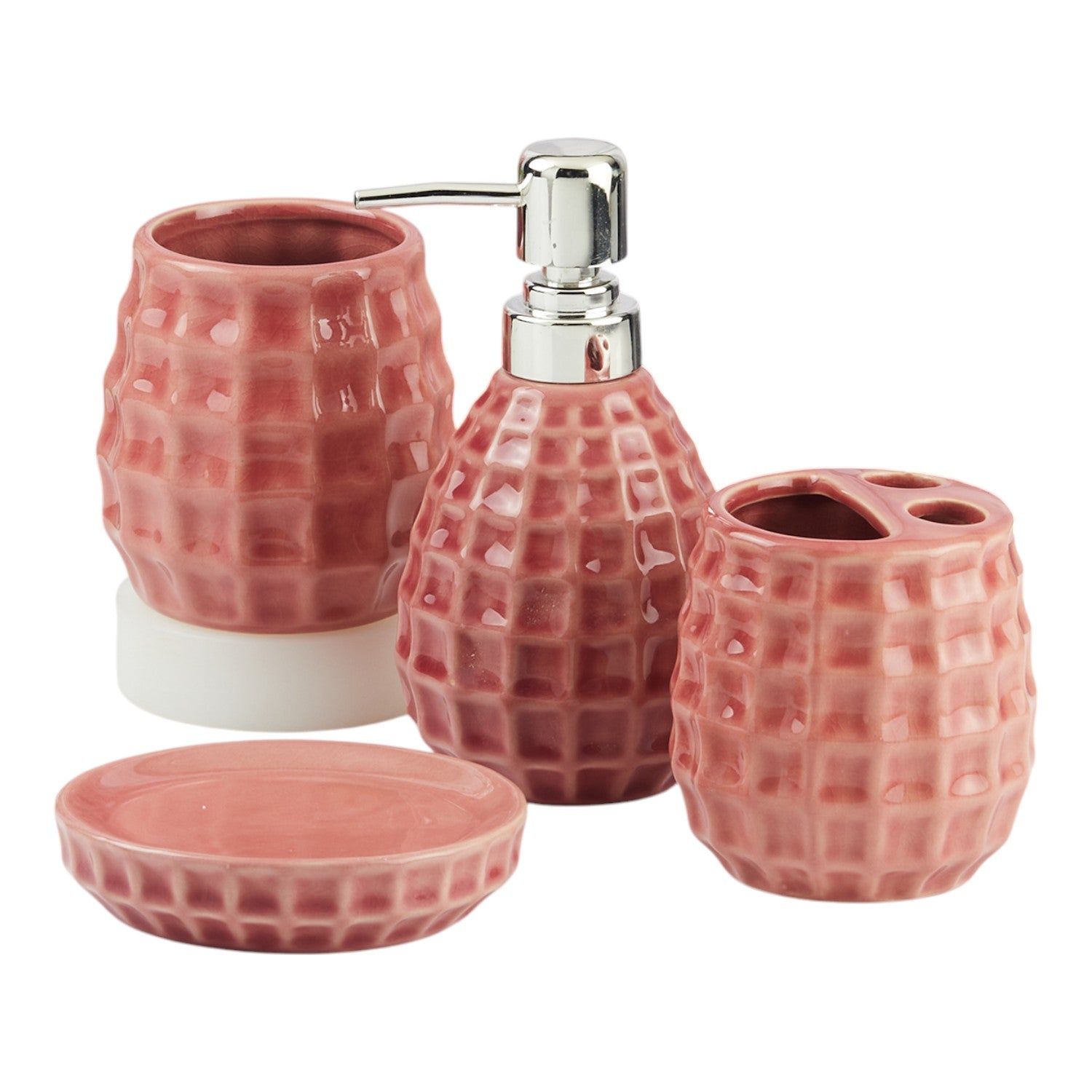 Kookee Ceramic Bathroom Sets, Orange, ART11398