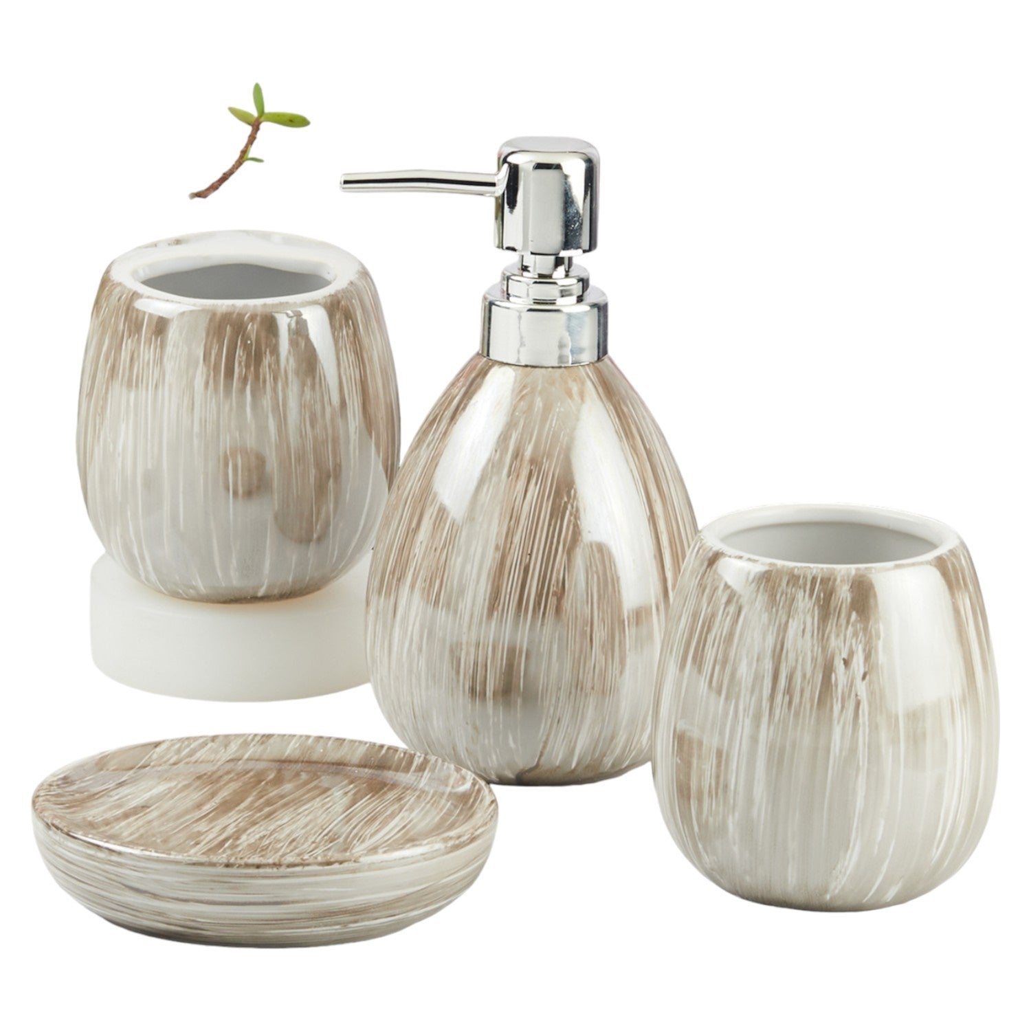 Kookee Ceramic Bathroom Sets, Off White, ART11430