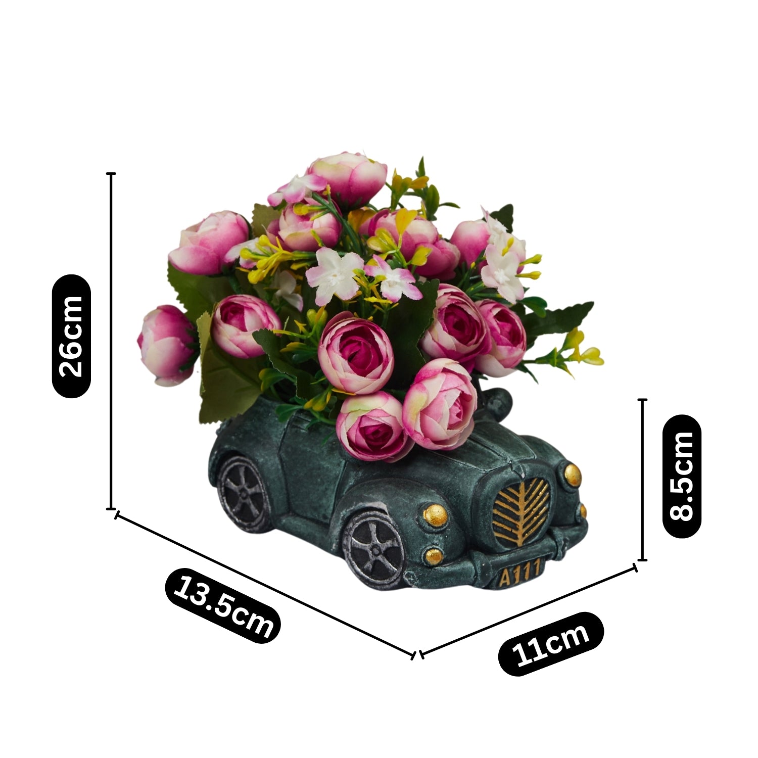 Kookee Artificial Flowers, Green, ART11453