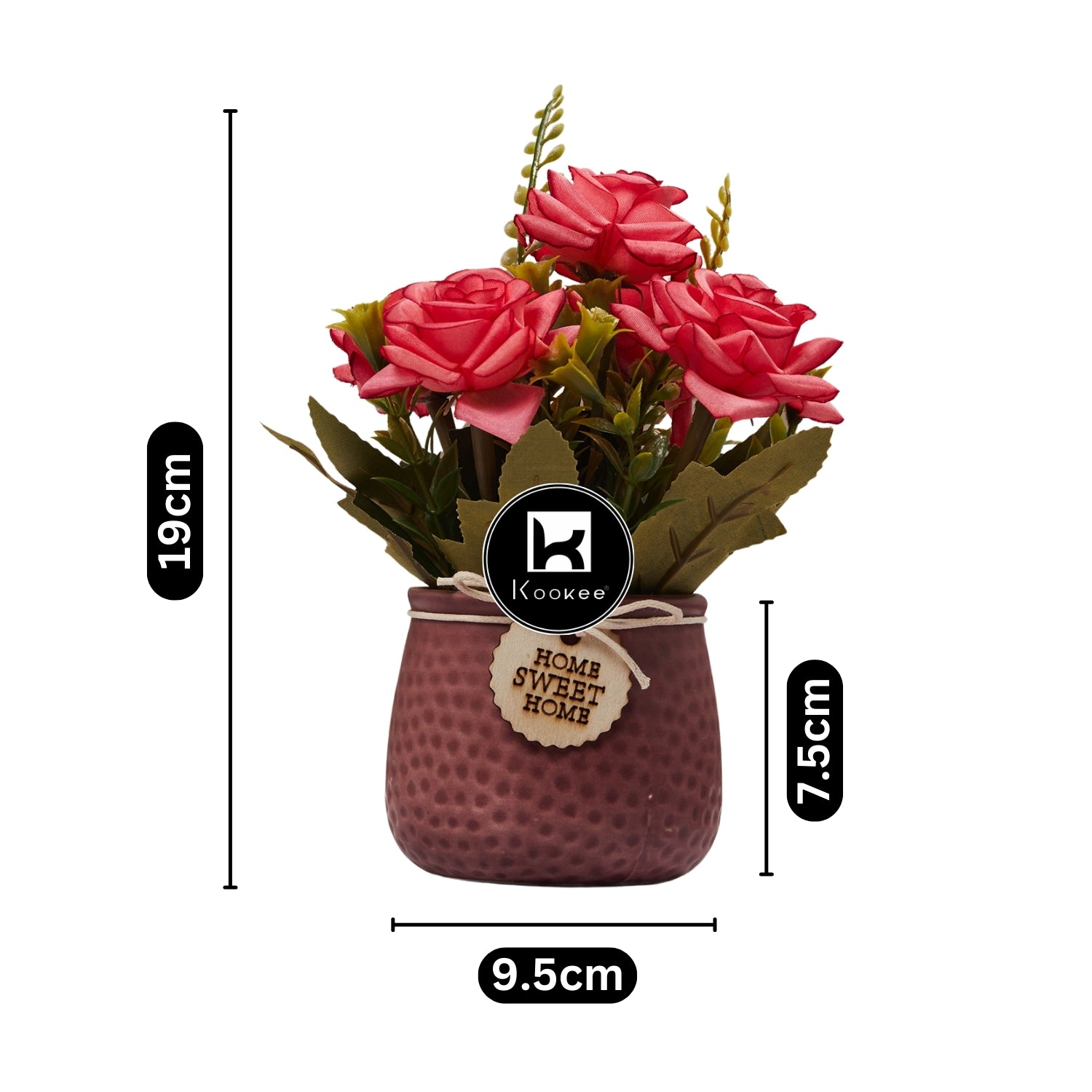 Kookee Artificial Flowers, Maroon, ART11457