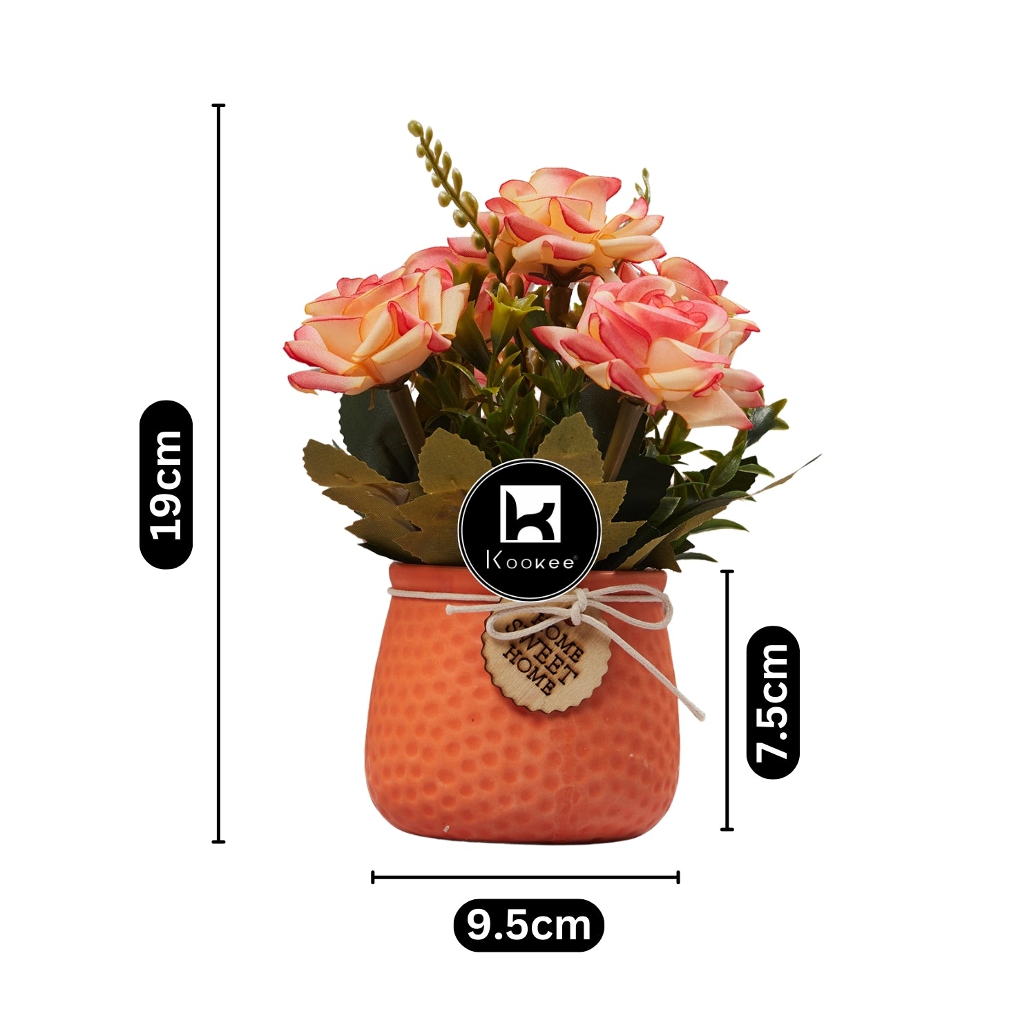 Kookee Artificial Flowers, Orange, ART11459