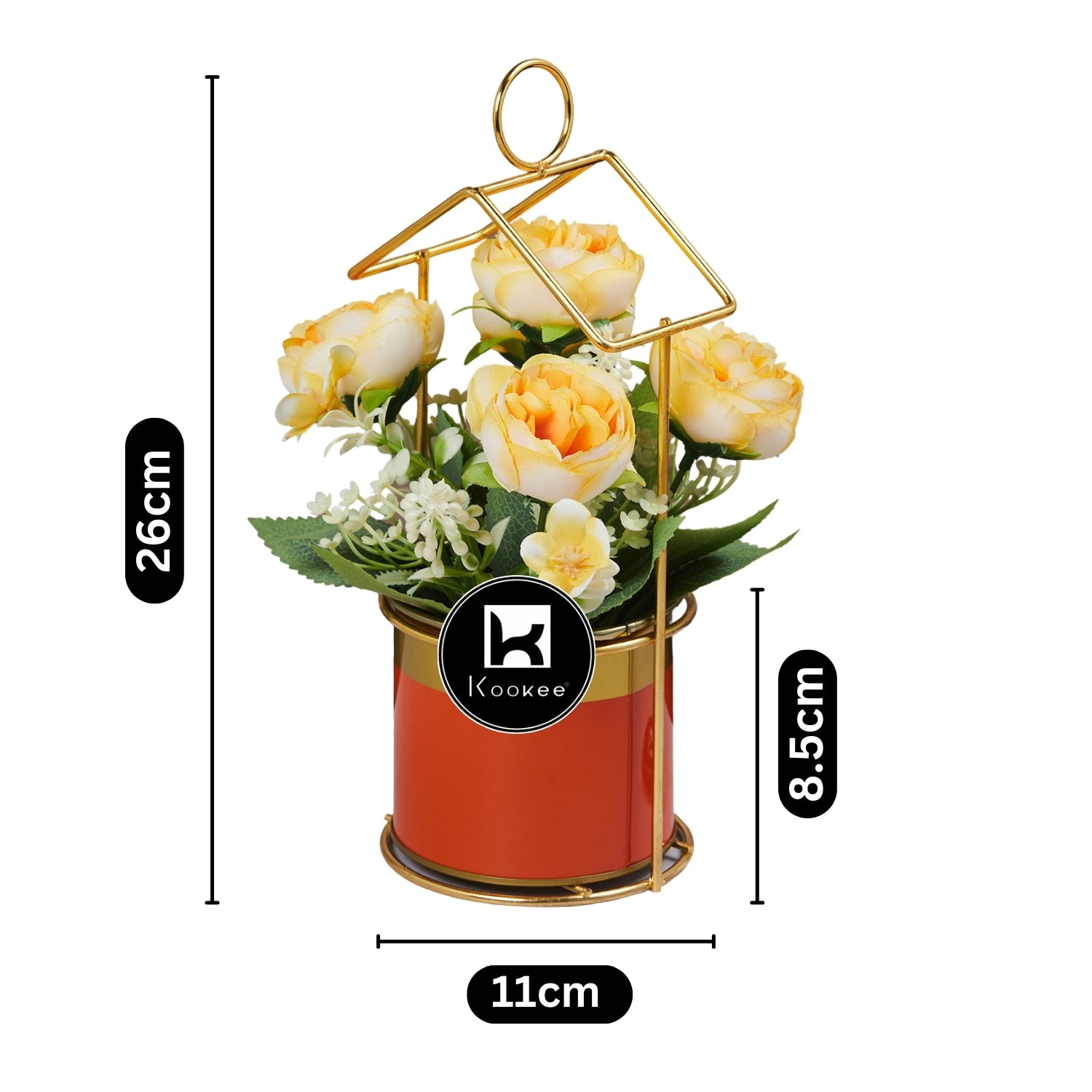 Kookee Artificial Flowers, Orange, ART11460