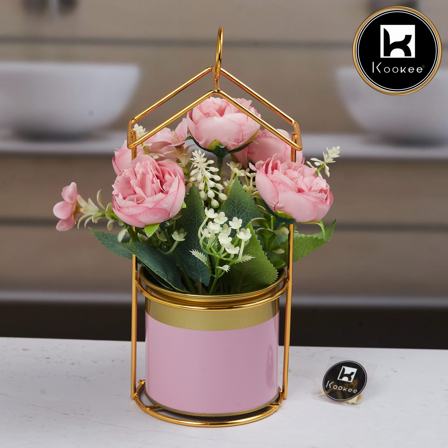 Kookee Artificial Flowers, Pink, ART11462