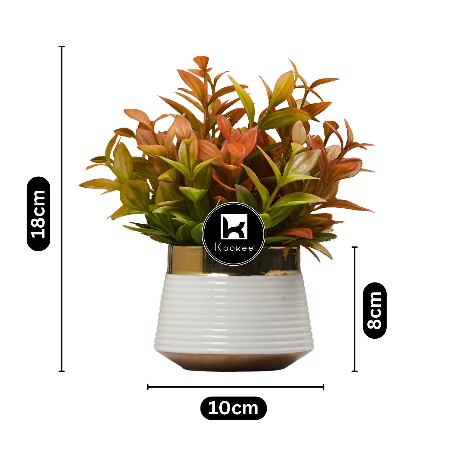 Kookee Artificial Plants, White, ART11473