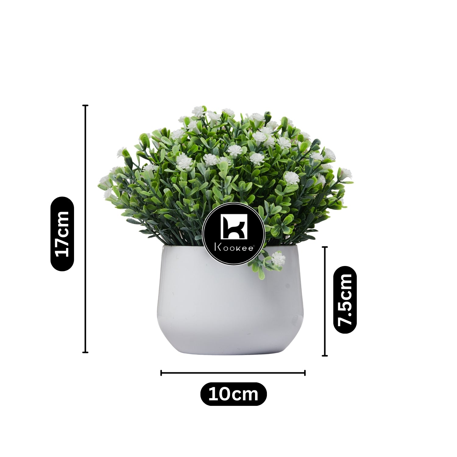 Kookee Artificial Plants, White, ART11479